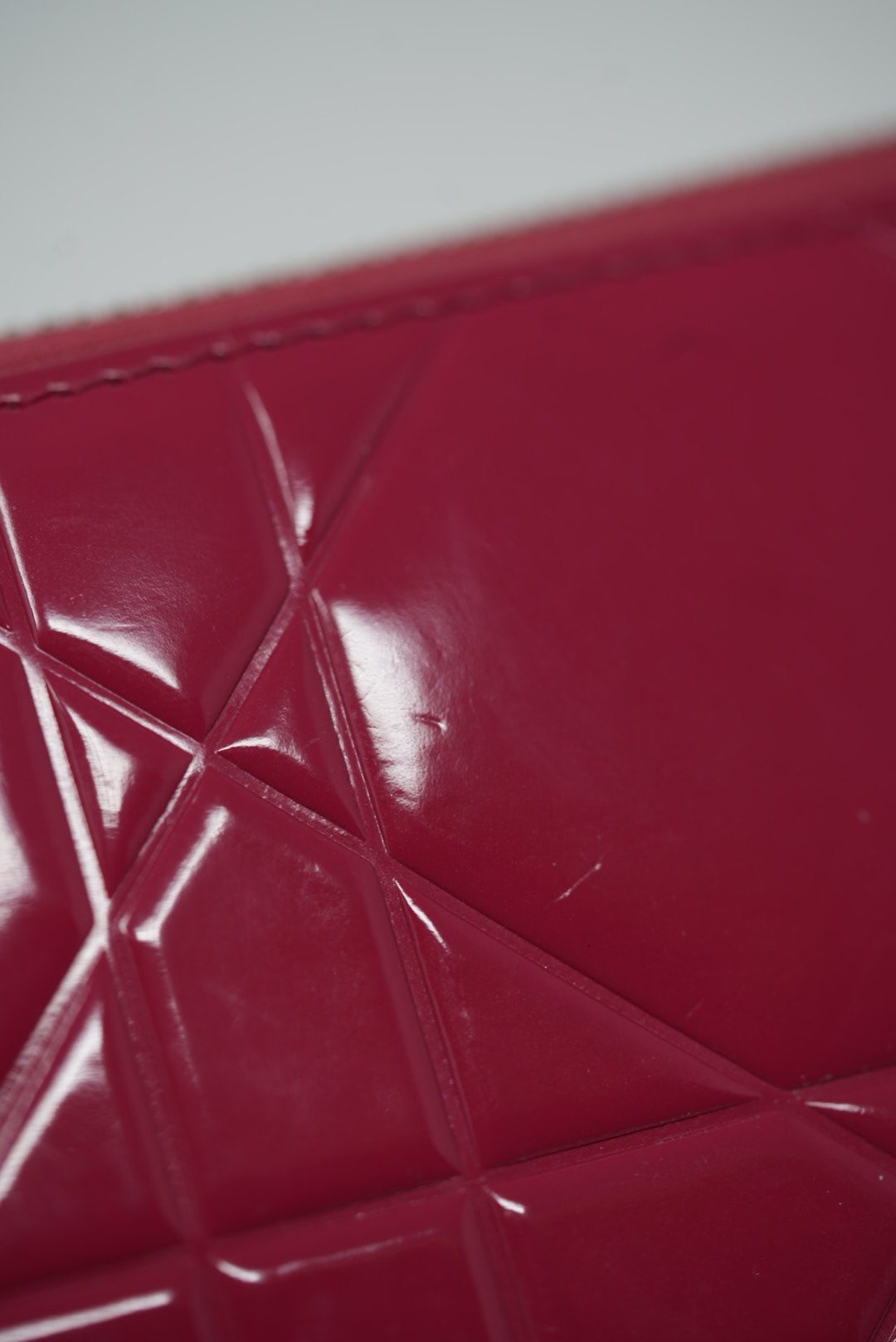 Christian Dior 2012 Pink Patent Zip-up Wallet