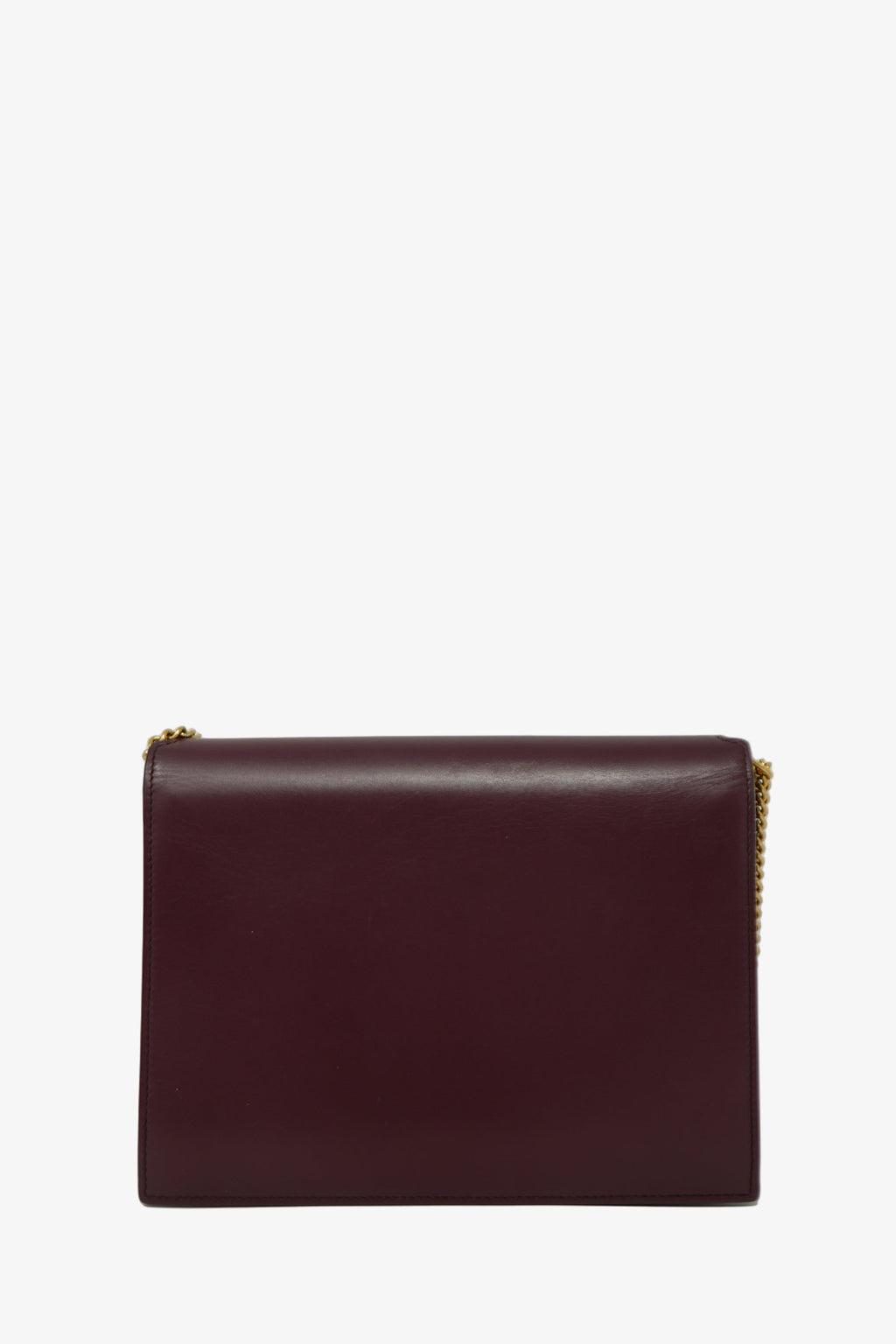 Saint Laurent Red Smooth Calfskin Cassandra Chain Bag