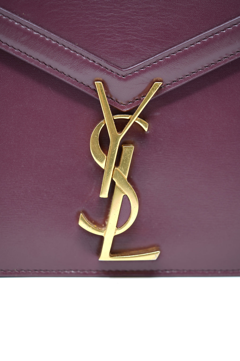 Saint Laurent Red Smooth Calfskin Cassandra Chain Bag