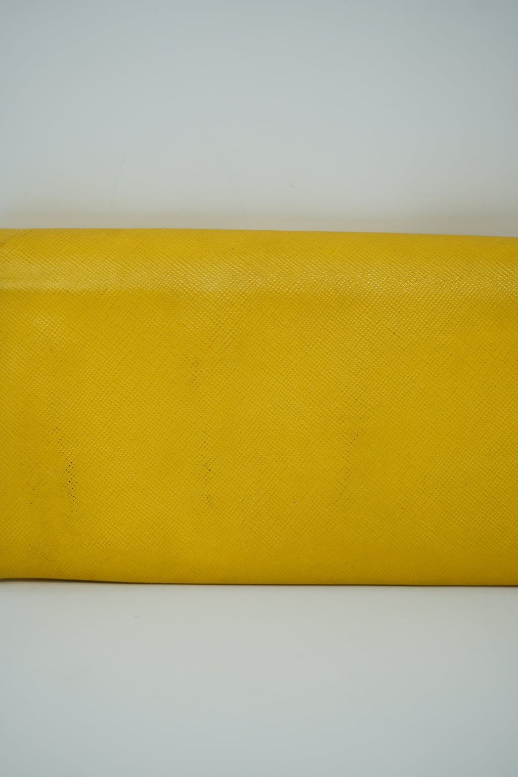 Prada Yellow Calfskin Wallet On Chain