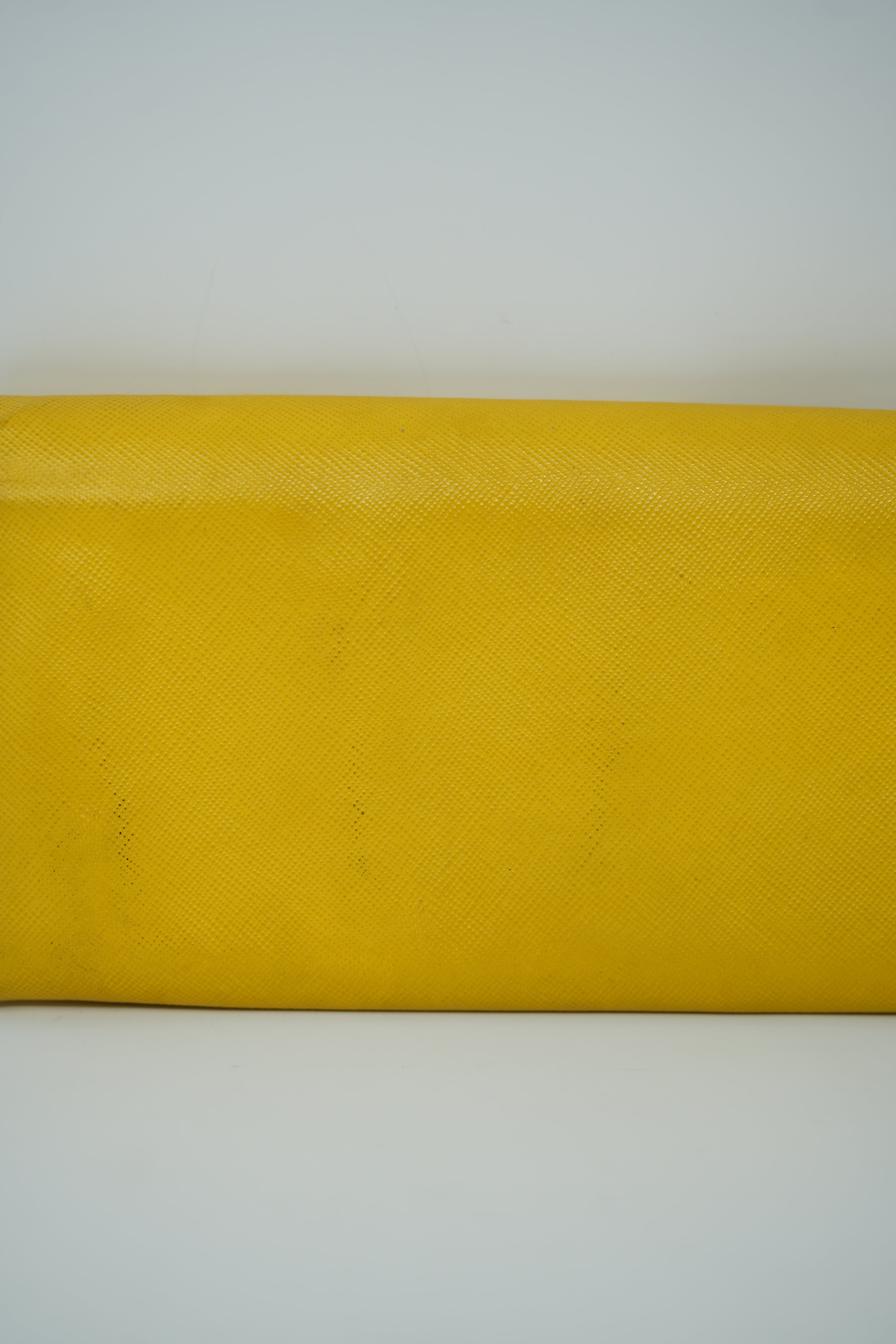 Prada Yellow Calfskin Wallet On Chain