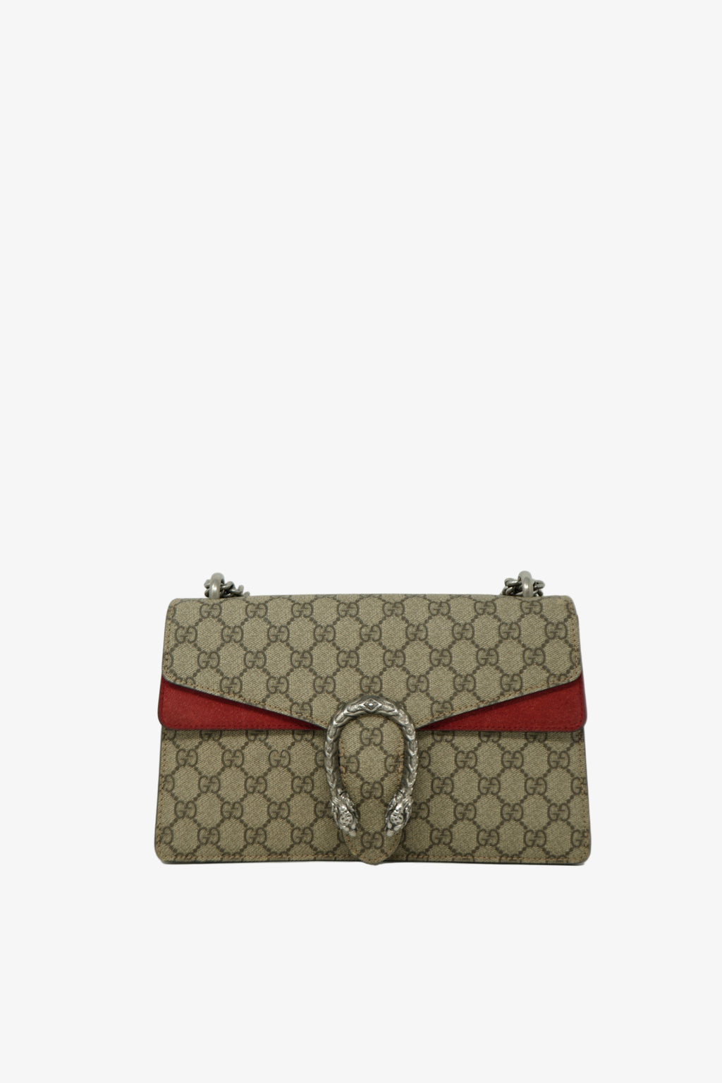 Gucci Canvas/Red Small GG Canvas Dionysus Shoulder Bag