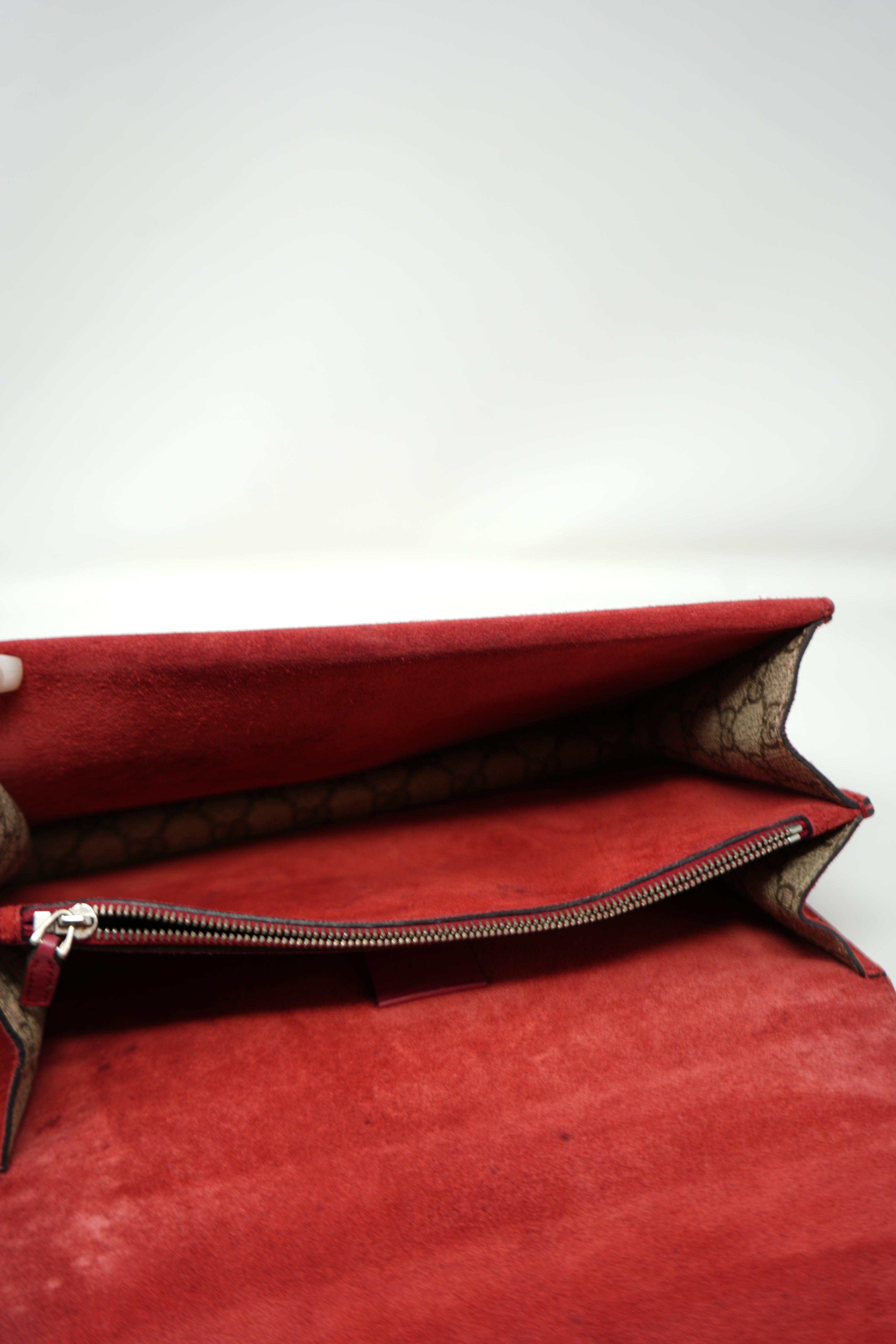 Gucci Canvas/Red Small GG Canvas Dionysus Shoulder Bag