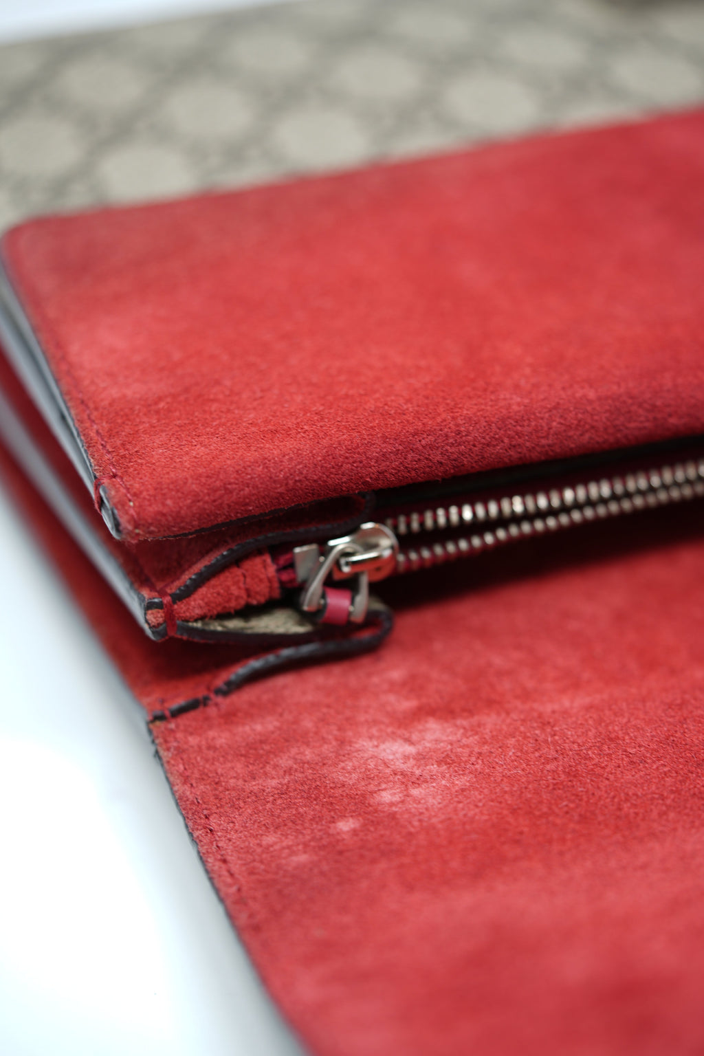 Gucci Canvas/Red Small GG Canvas Dionysus Shoulder Bag