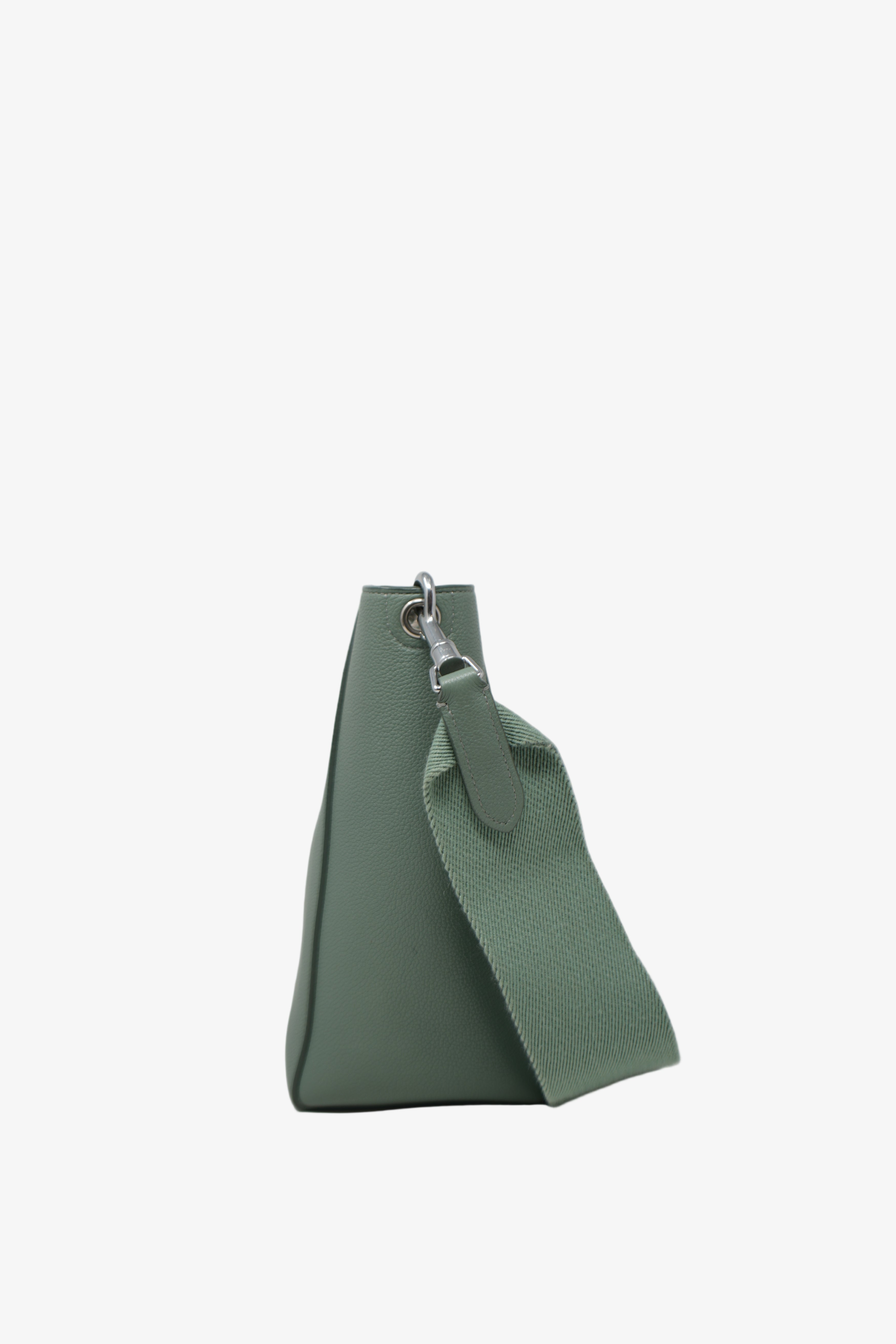 Celine 2019 Green Calfskin Sangle Small Bucket Bag