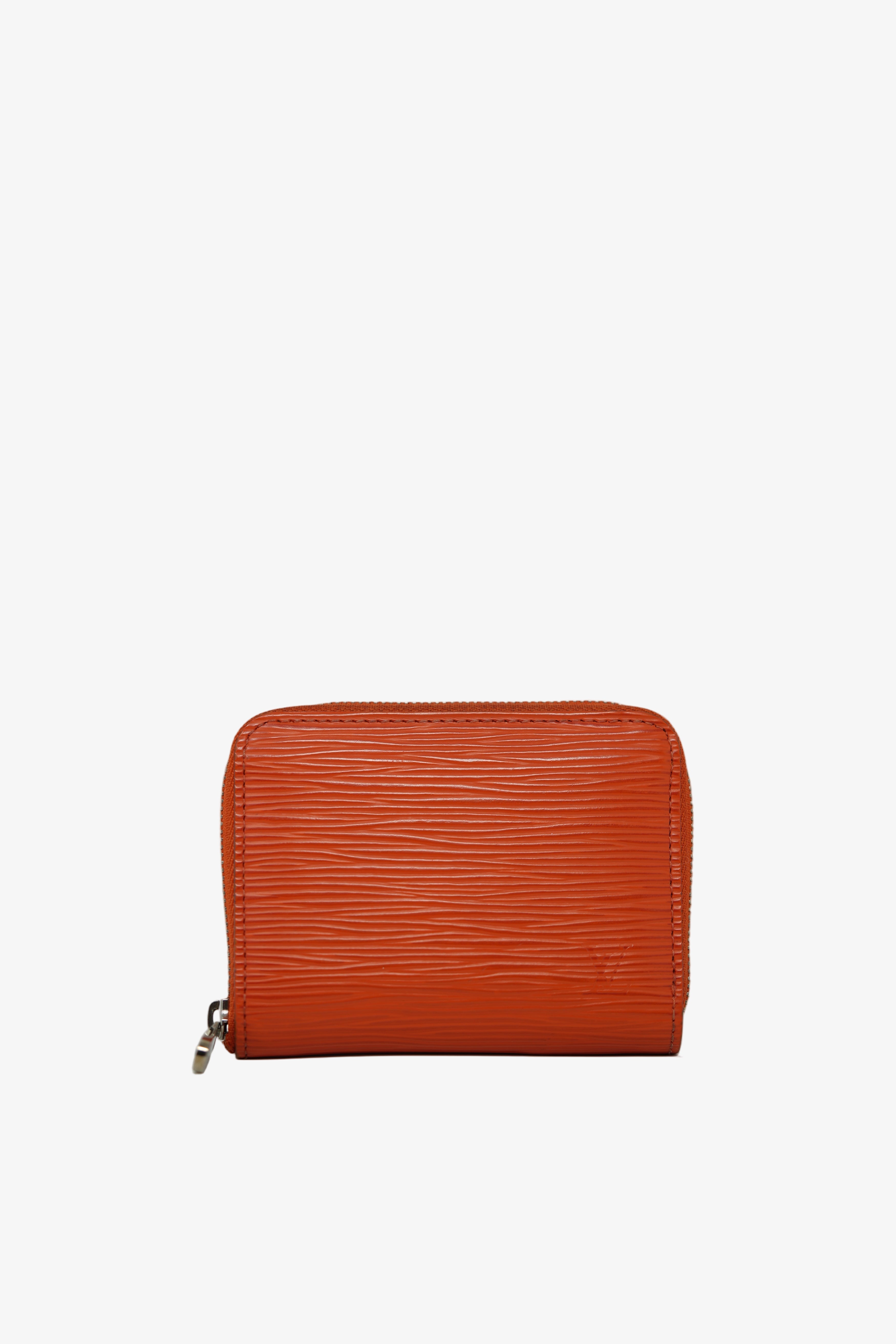 Louis Vuitton Orange Epi Leather Zippy Coin Bag