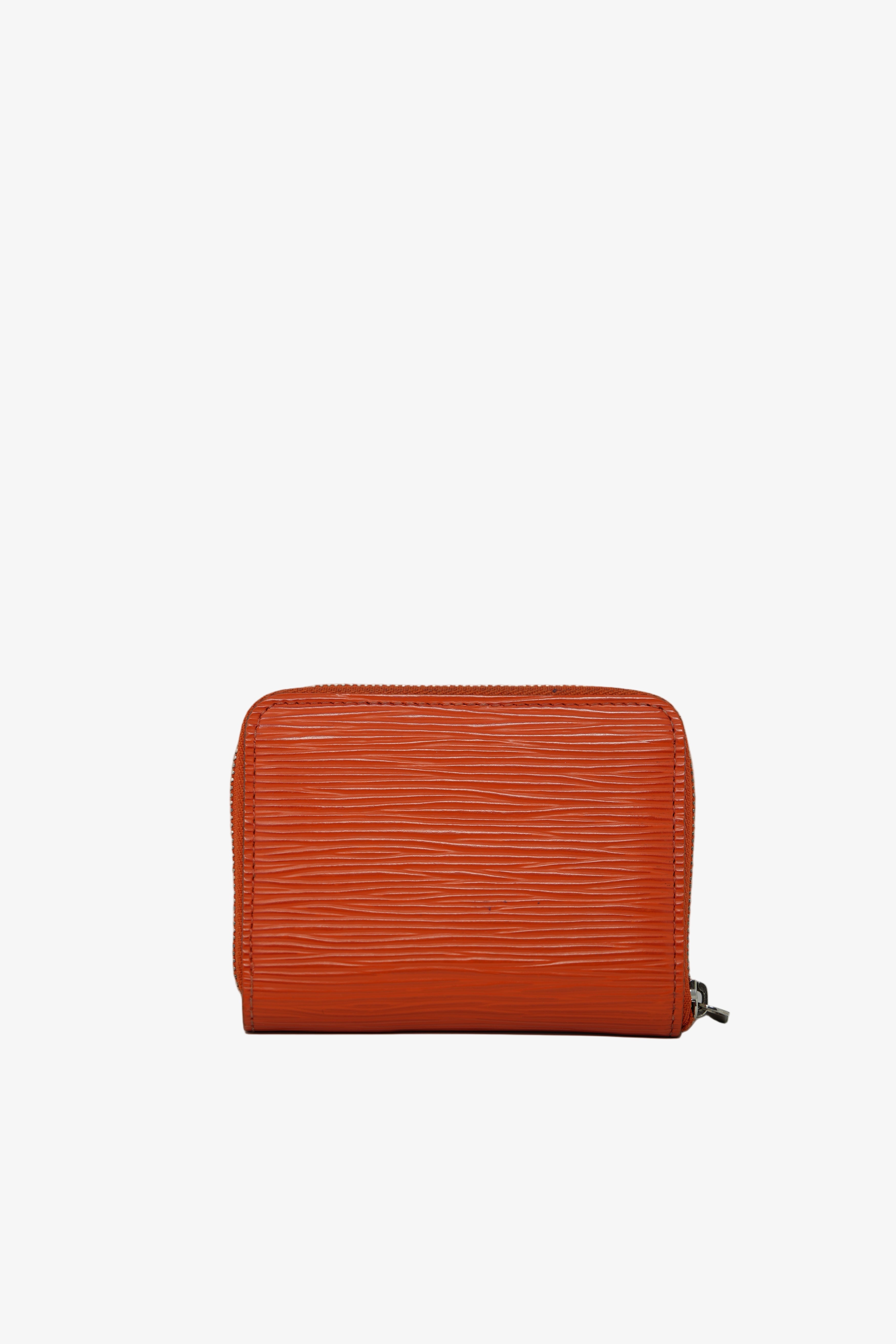 Louis Vuitton Orange Epi Leather Zippy Coin Bag