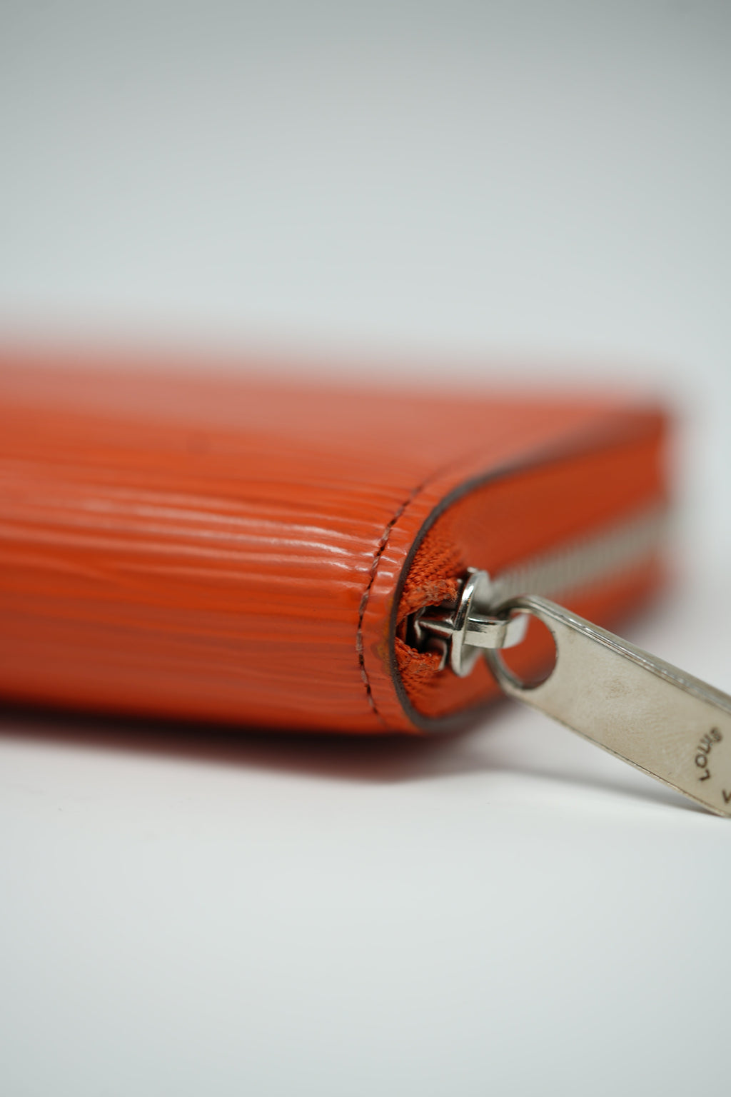 Louis Vuitton Orange Epi Leather Zippy Coin Bag