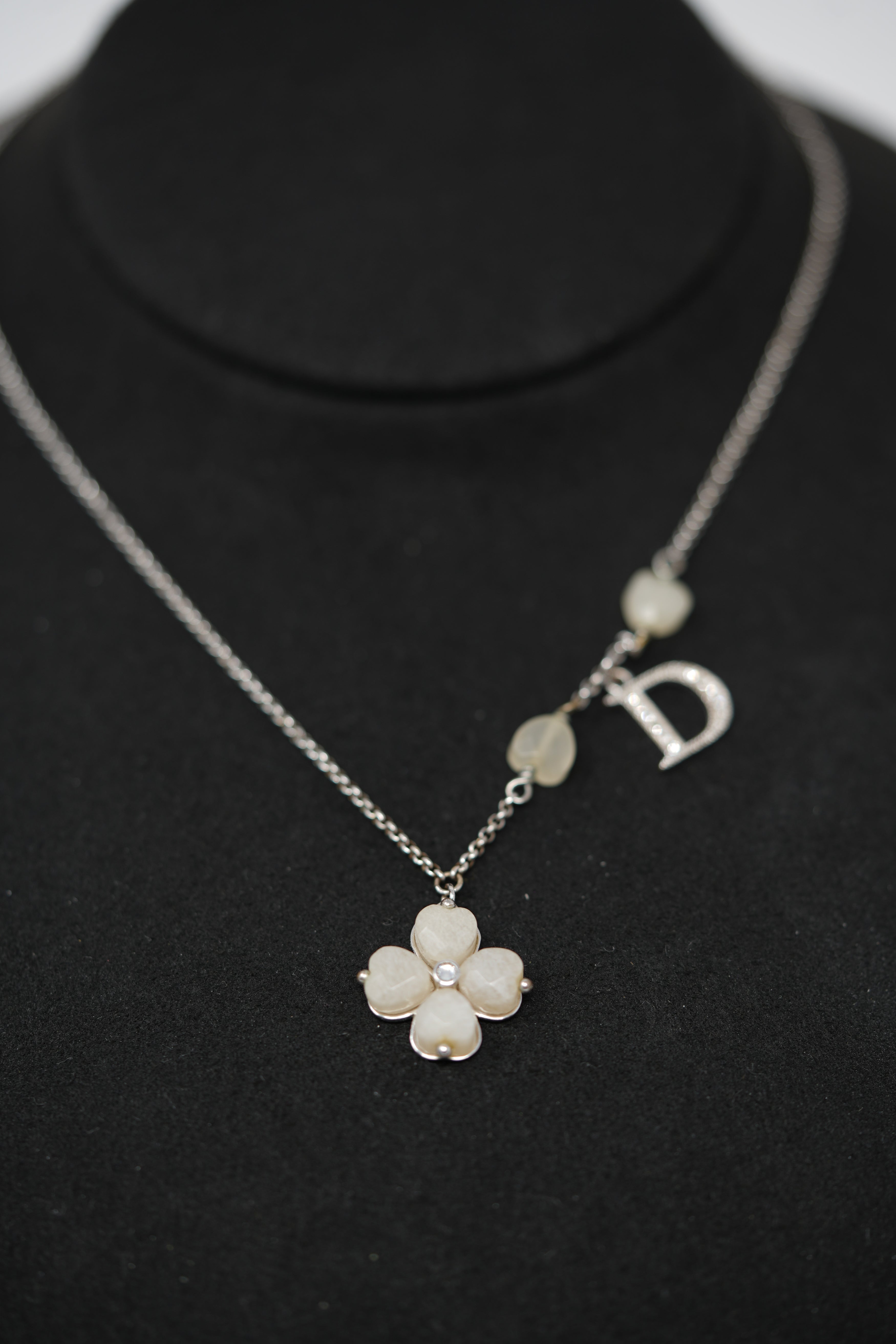 Dior Vintage Diorette Clover Necklace