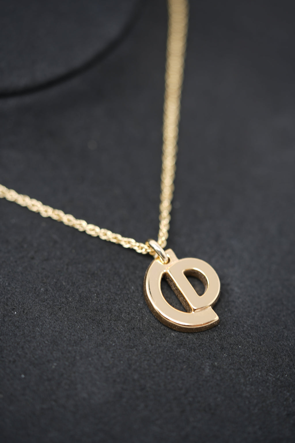 Dior Vintage Gold-Tone Circular CD Necklace