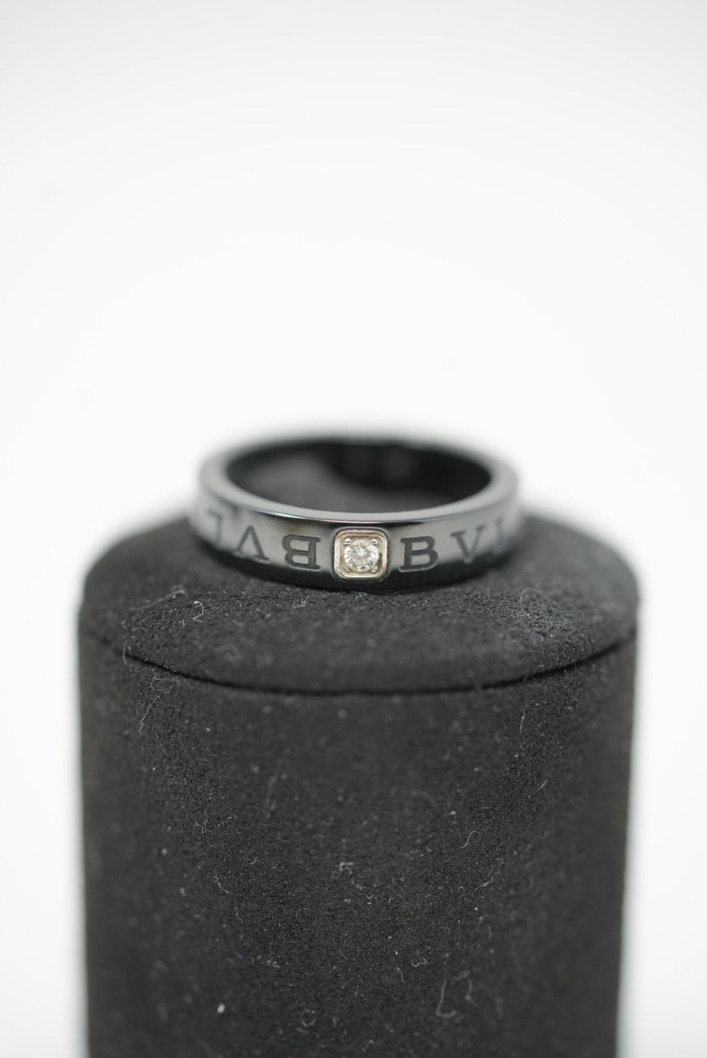 Bvlgari Ceramic B.zero1 Single Diamond Ring Size62
