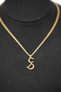 Dior Vintage Gold Tone CD Letter Necklace