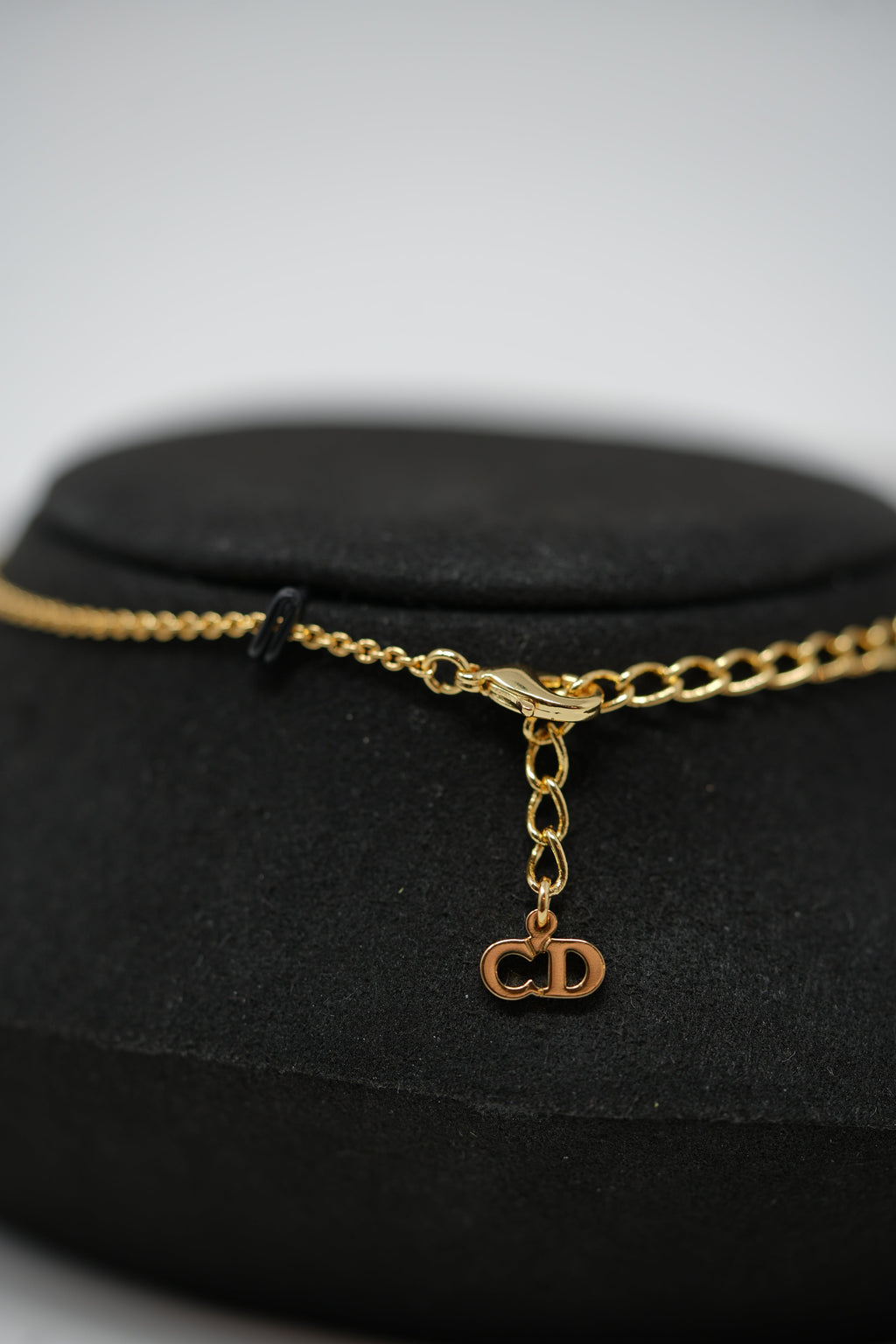 Dior Vintage Gold Tone CD Letter Necklace