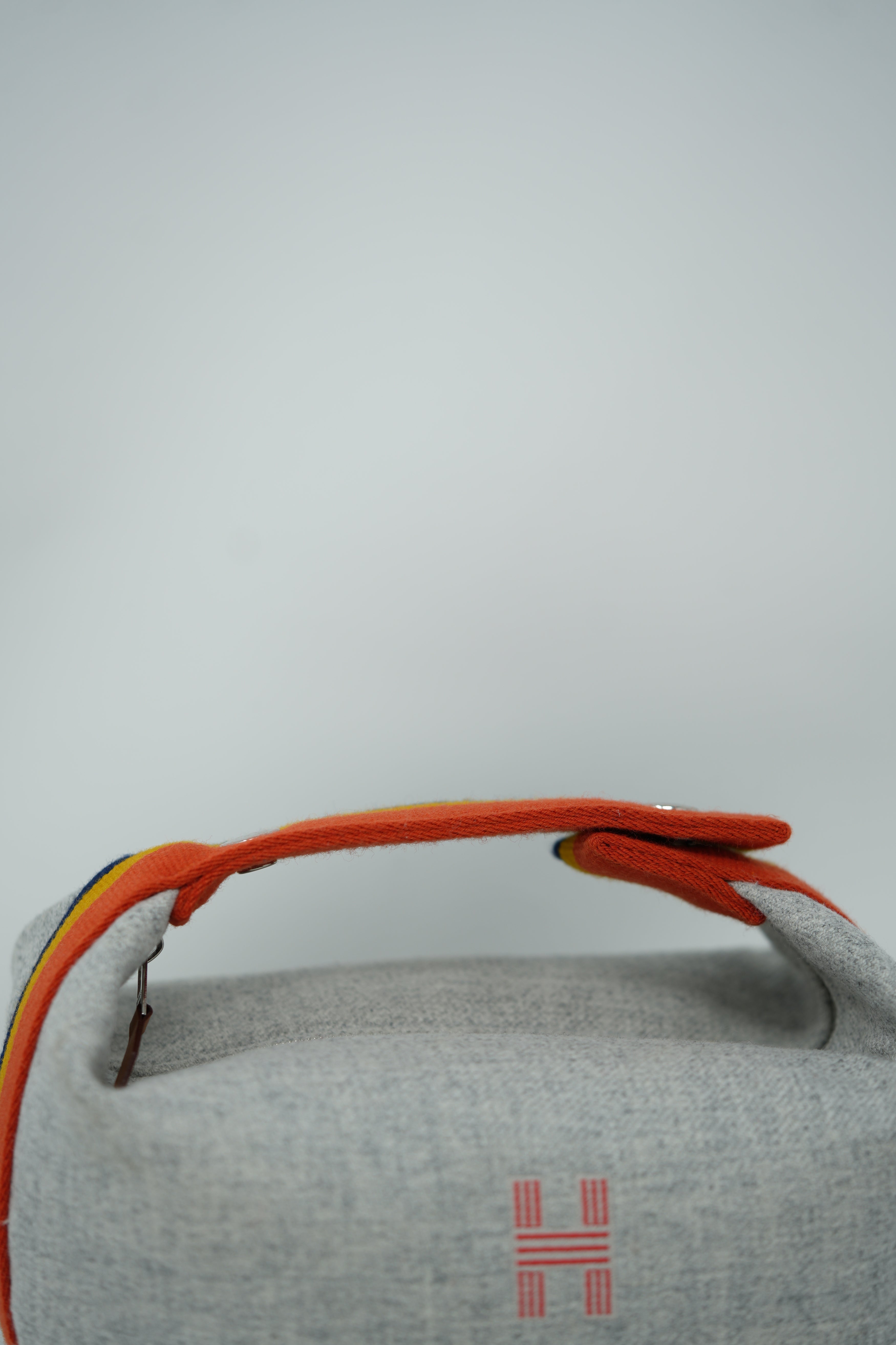 Hermès Grey/Orange Small Canvas Bride-A-Brac Rocabar Bag