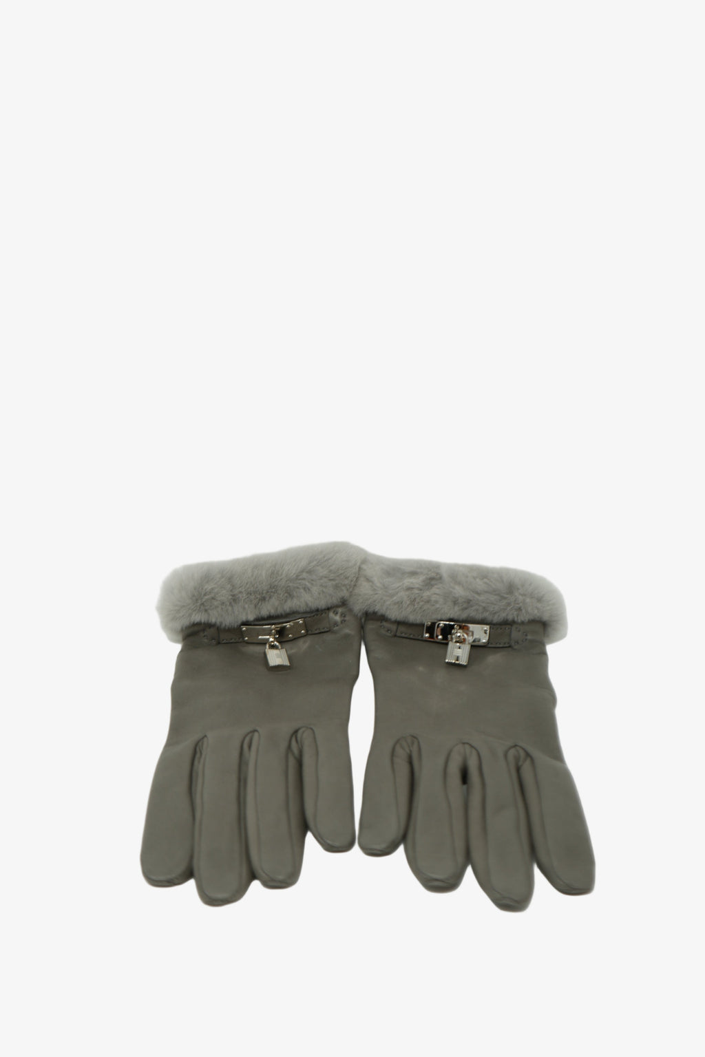 Hermes Leather/Fur Princesse Gloves