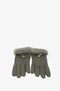 Hermes Leather/Fur Princesse Gloves