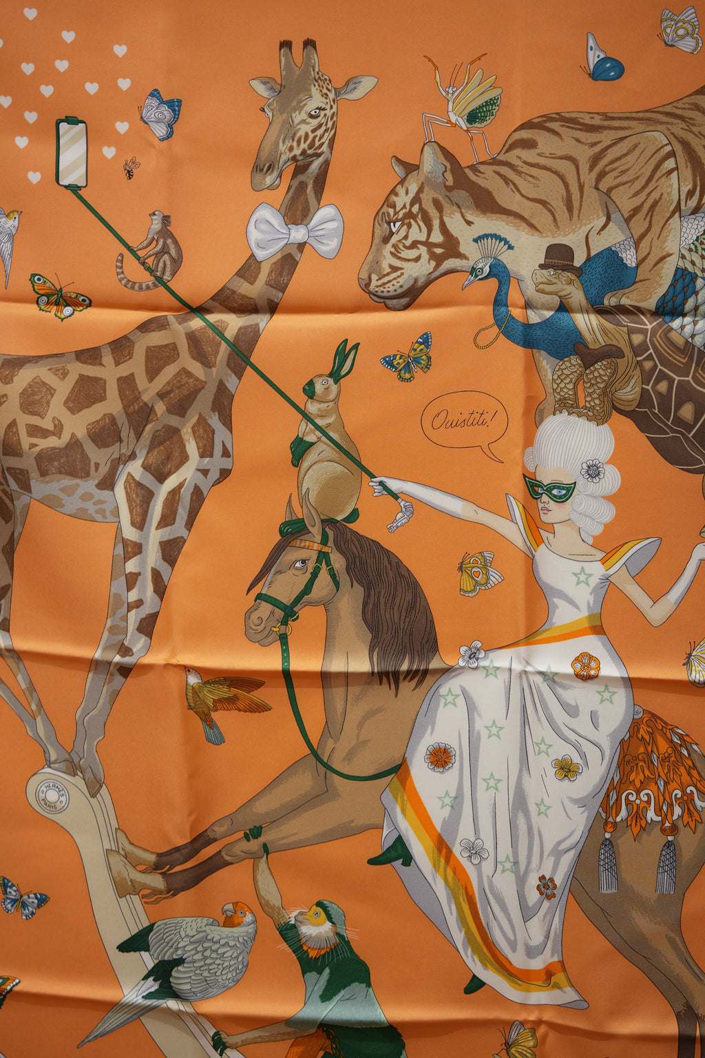 Hermes Orange 100% Silk Scarf 90cm
