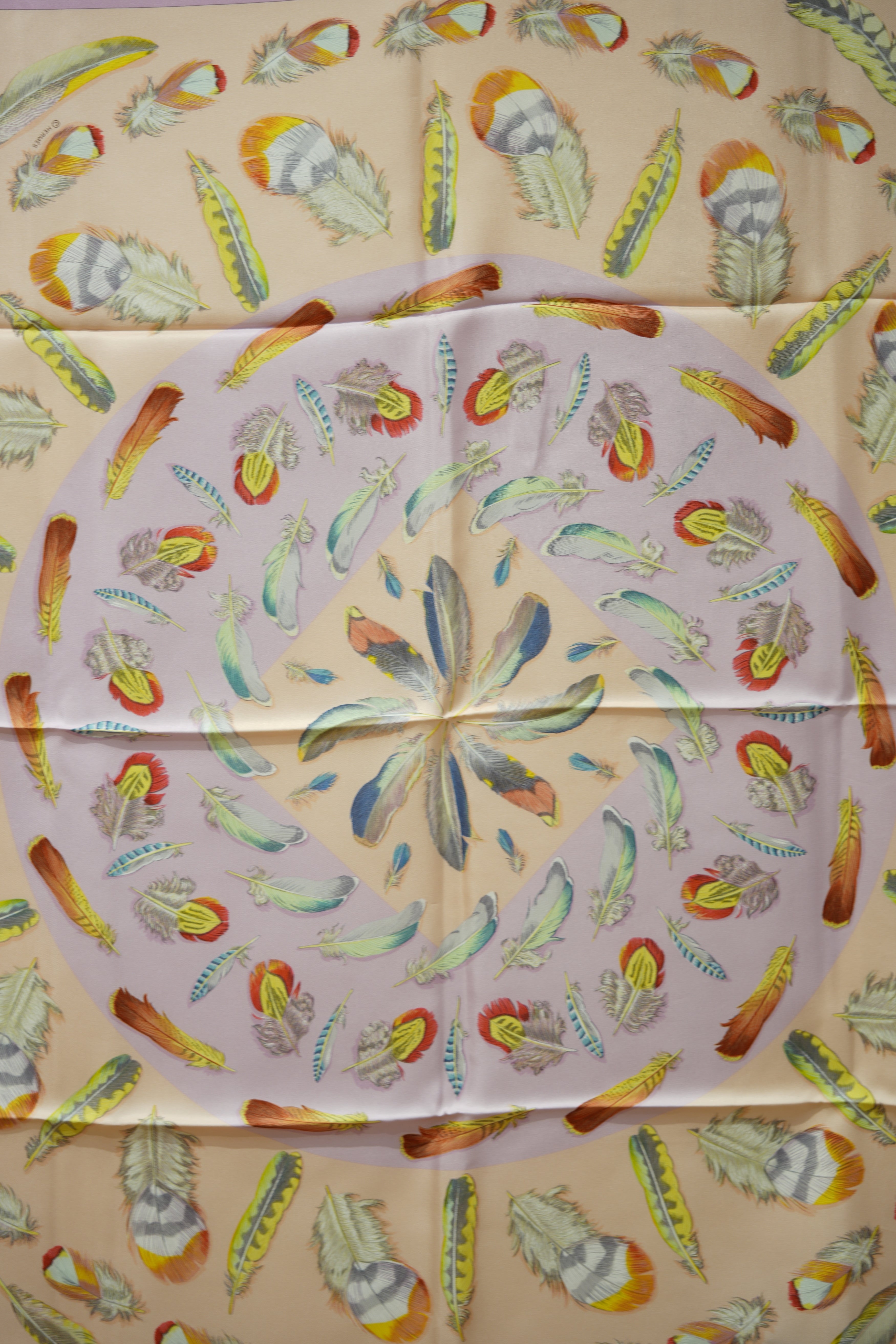 Hermès Silk Scarf “Plumes II” 90cm