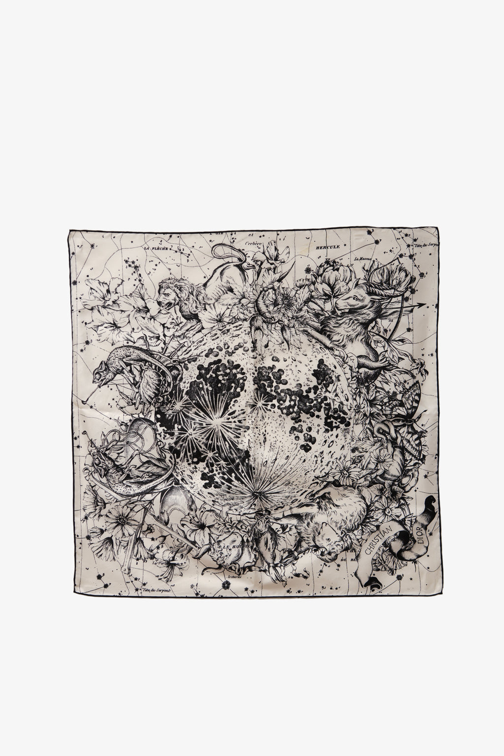 Christian Dior “Astrologie Zodiac” Silk Scarf