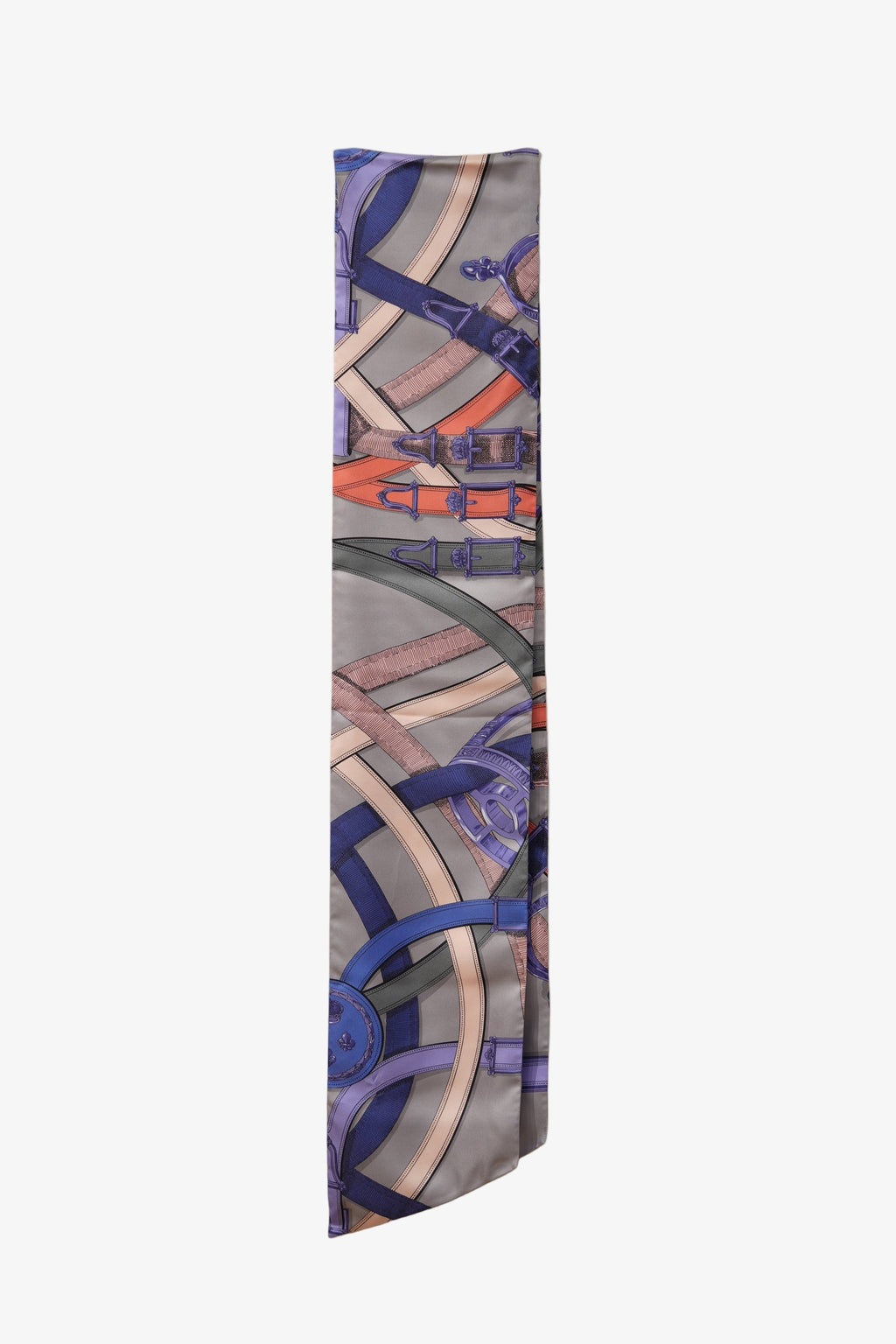 Hermes Purple Maxi 100% Silk Twilly