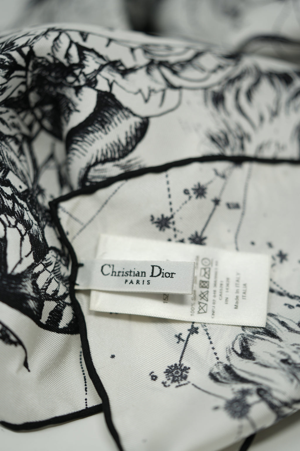 Christian Dior “Astrologie Zodiac” Silk Scarf