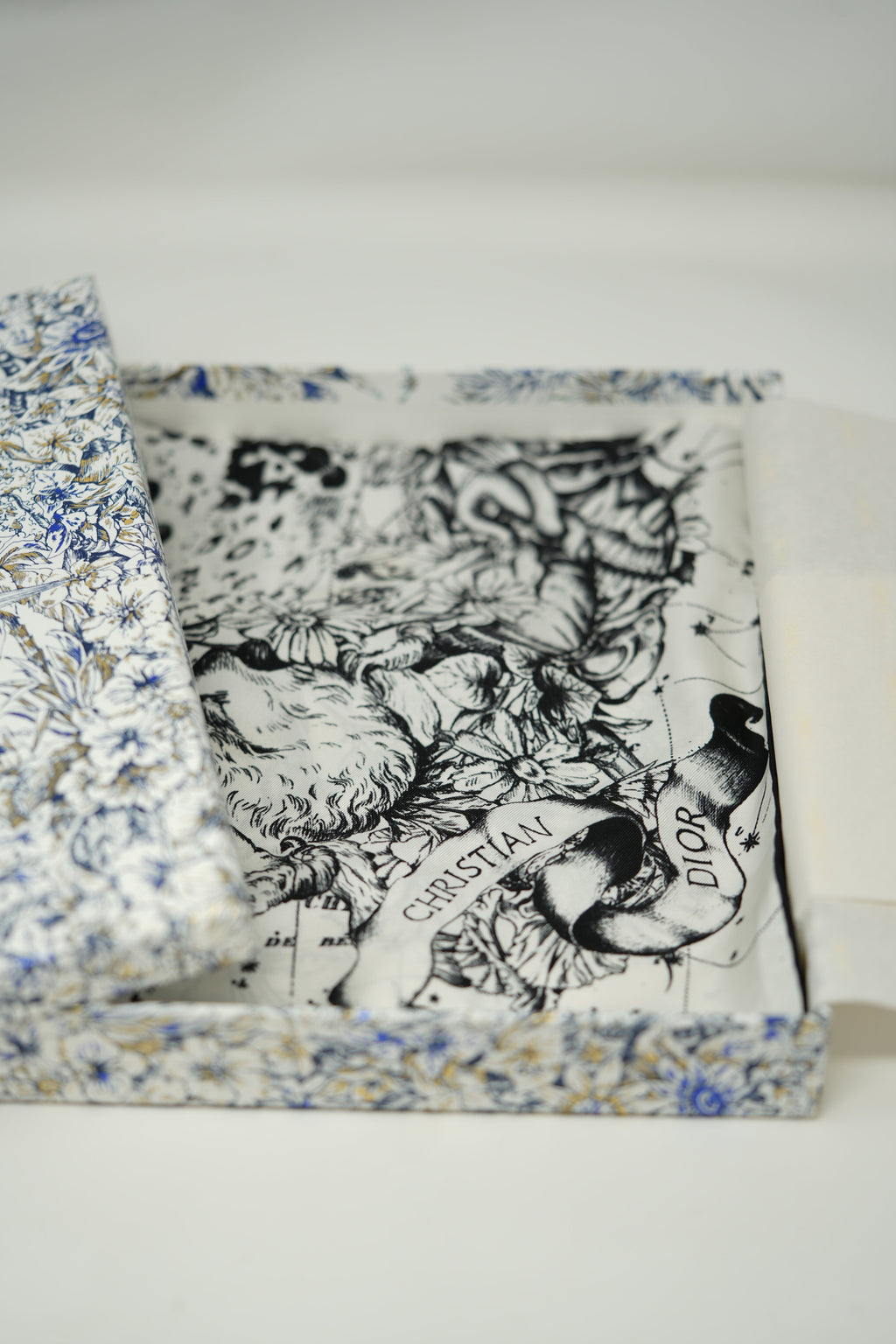 Christian Dior “Astrologie Zodiac” Silk Scarf