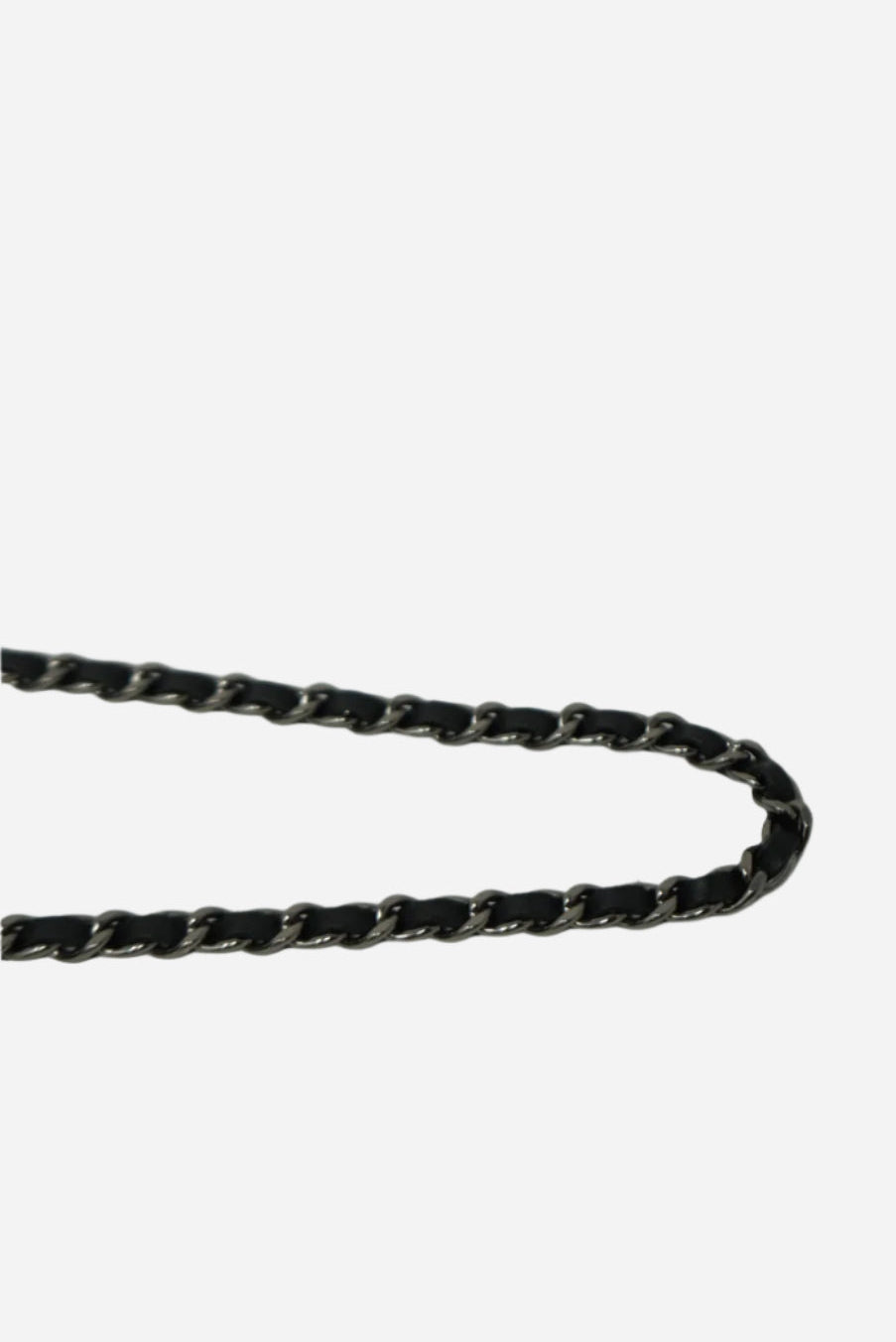Pre-Owned Chanel 2014 Black Patent Wallet on Chain