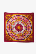 Hermes Red Pattern Printed Scarf 90cm 100% Silk NW