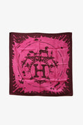 Hermes 90cm Silk Scarf Purple Peinture Fraiche NW