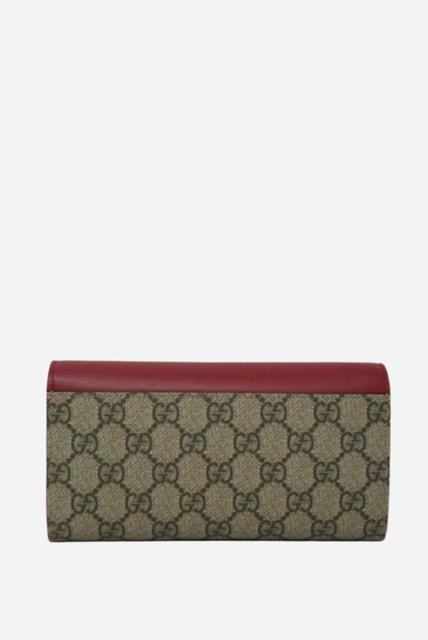 Gucci Leather/Canvas Padlock Wallet On Chain