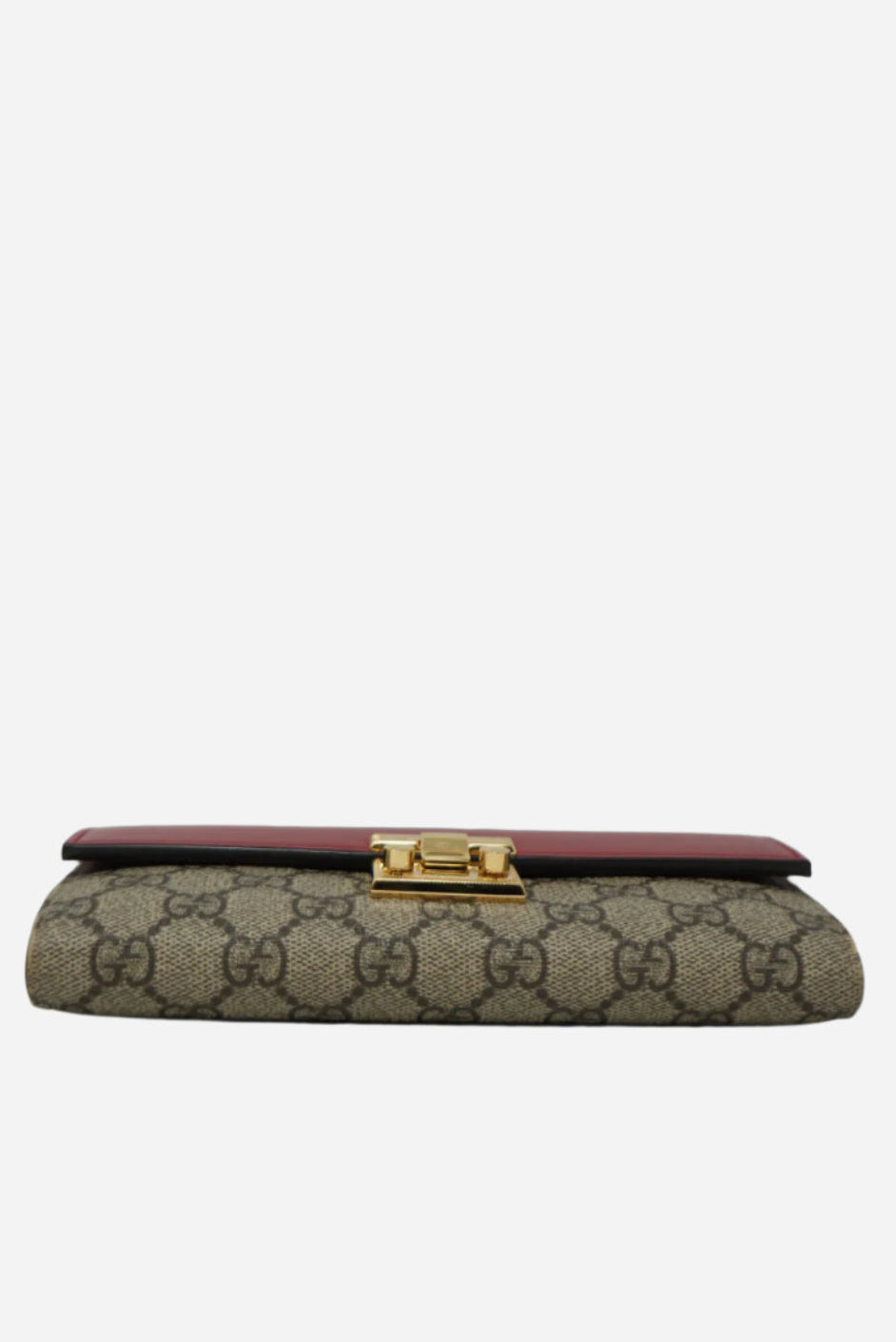 Gucci Leather/Canvas Padlock Wallet On Chain