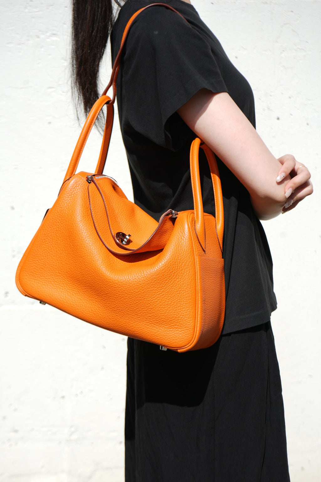 Hermes 2015 Lindy 30 TC Leather Handbag
