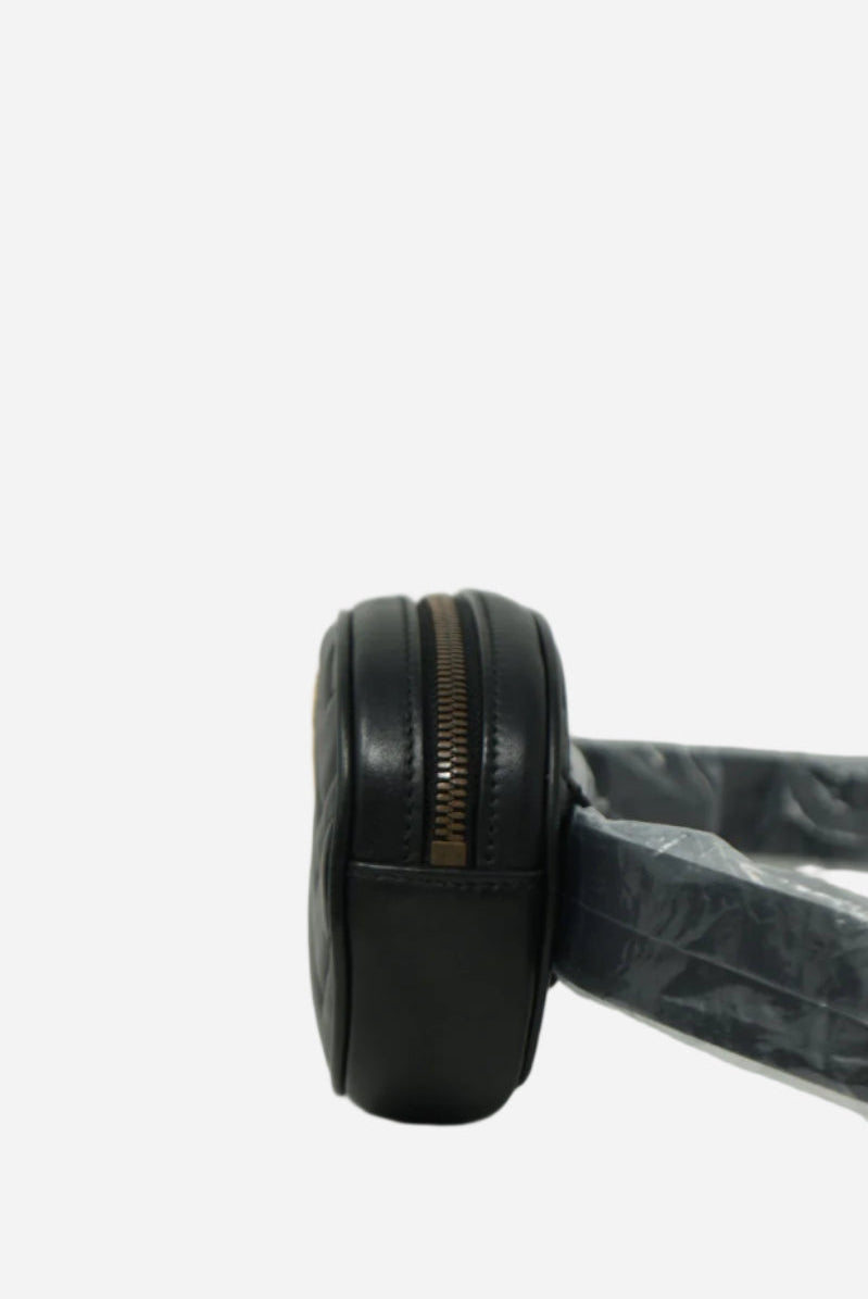 Gucci Black GG Marmont Belt Bag