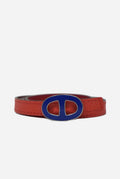 Hermes Chaine D'ancre  Coral/Red Leather Strap Belt #85
