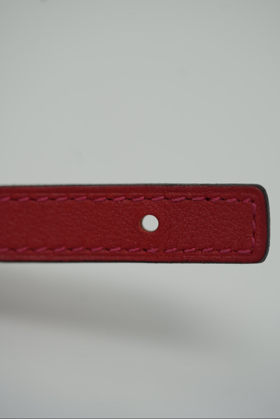 Hermes Chaine D'ancre  Coral/Red Leather Strap Belt #85