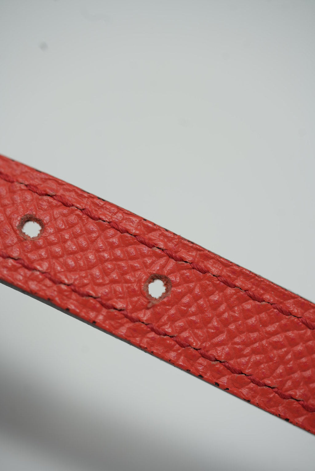 Hermes Chaine D'ancre  Coral/Red Leather Strap Belt #85