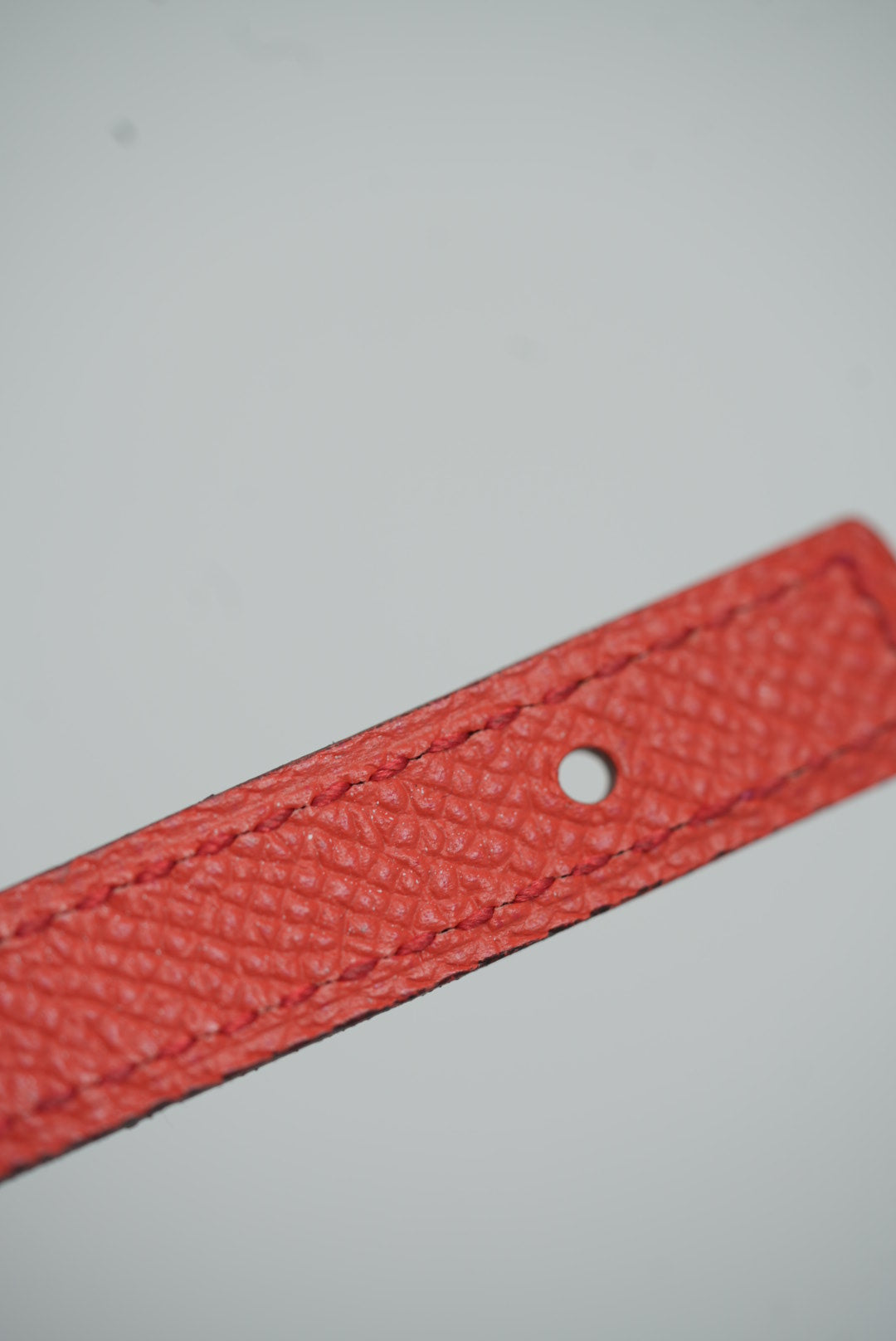 Hermes Chaine D'ancre  Coral/Red Leather Strap Belt #85