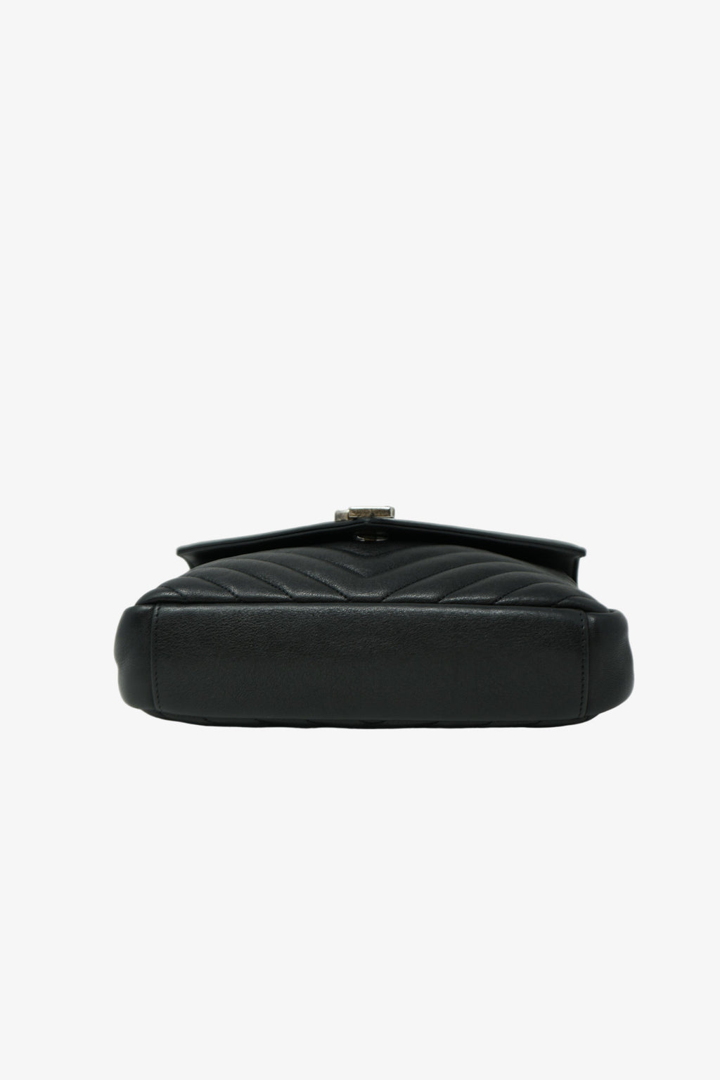 Saint Laurent Black Medium Calfskin Leather Quilted College Handbag