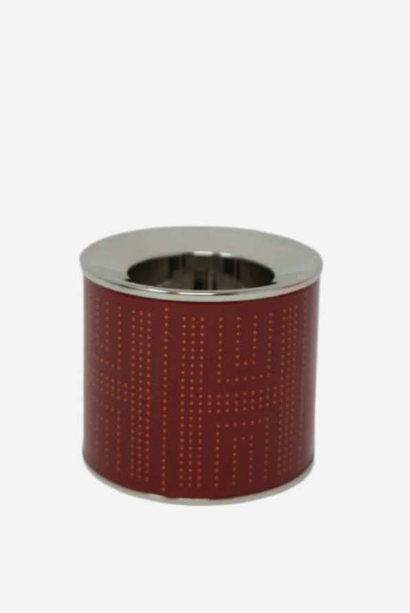 Hermes enamel stainless candle holder