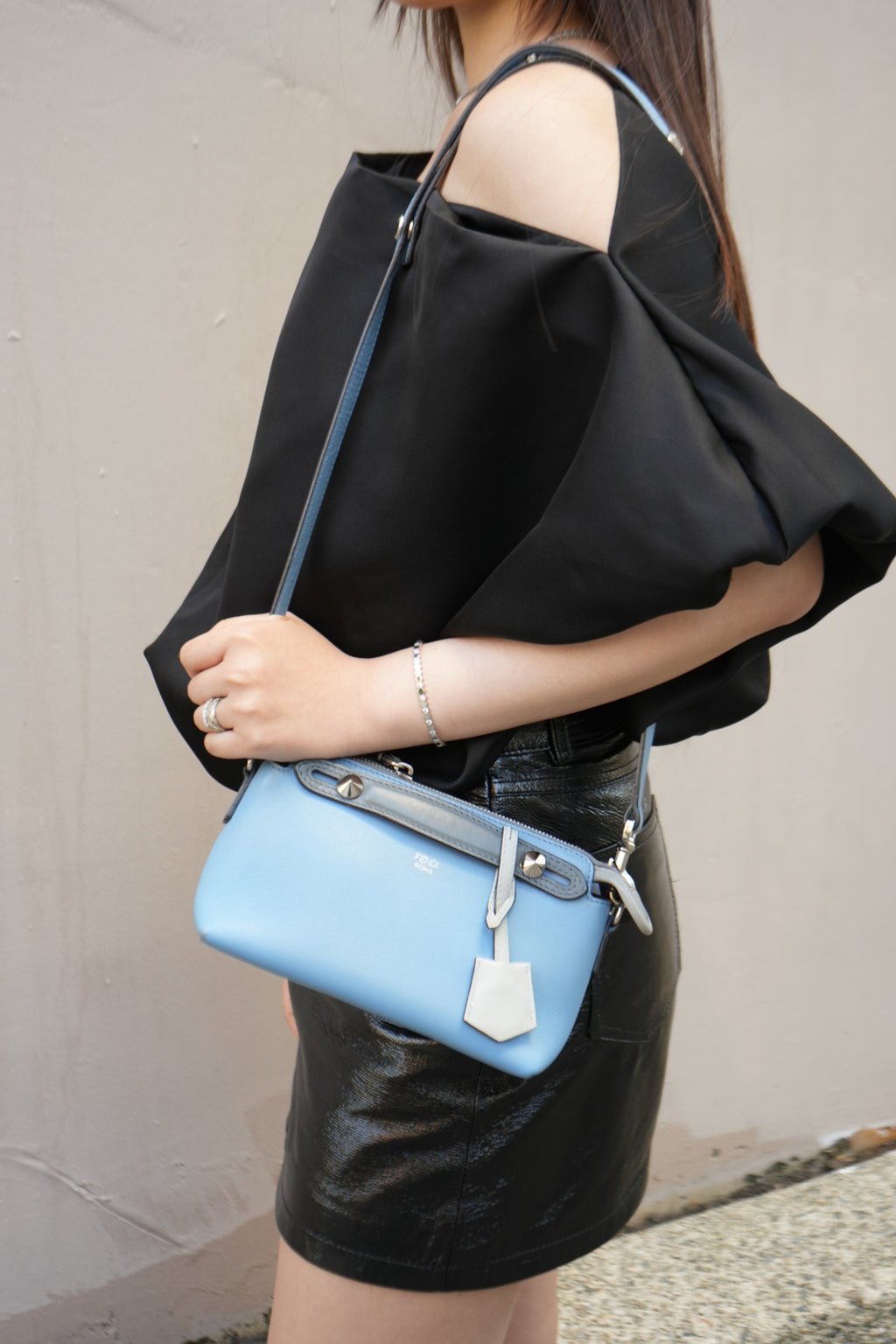 Fendi Blue Leather By The Way Small Bag