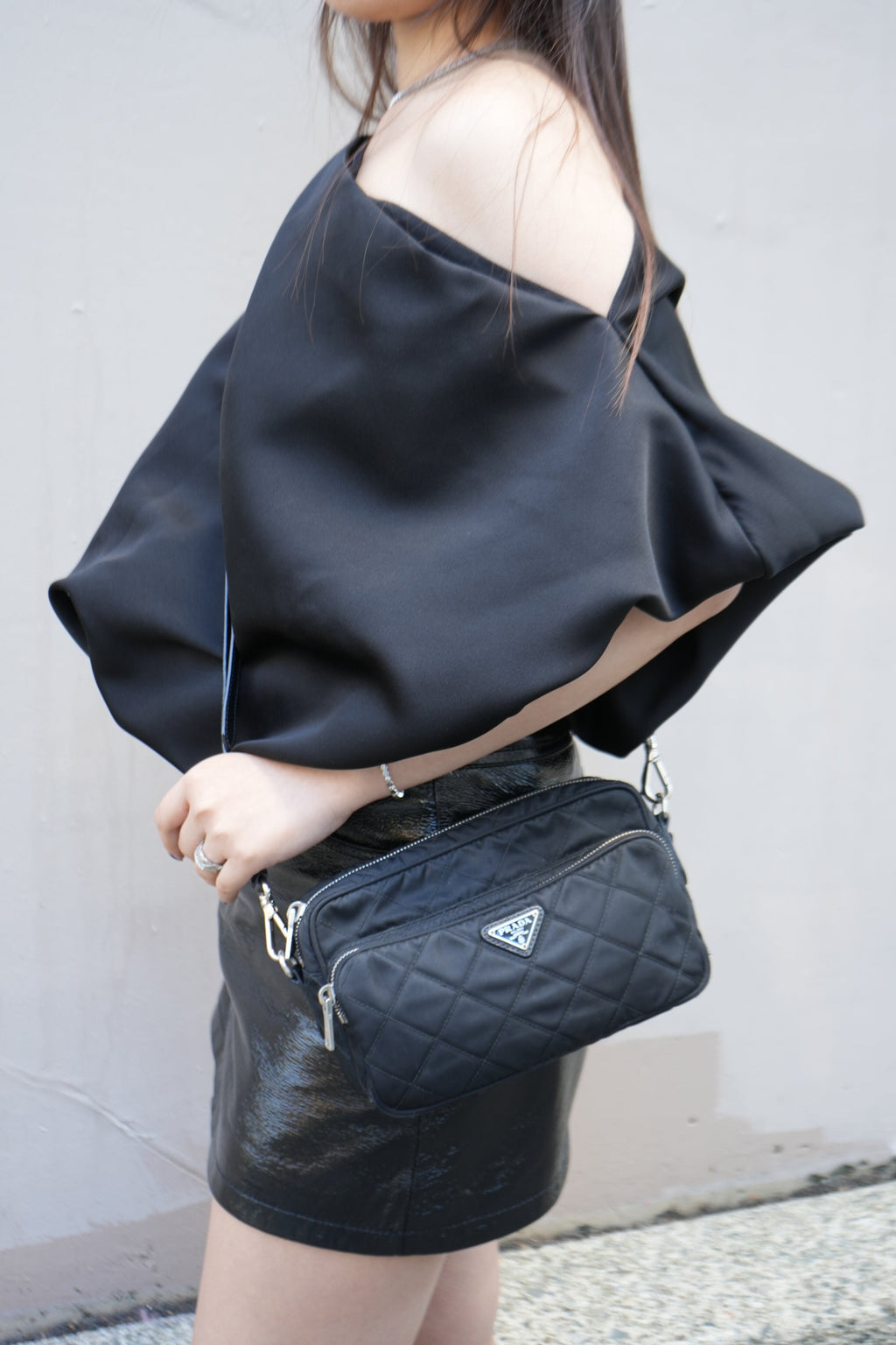 Prada Black Nylon Small Shoulder Bag