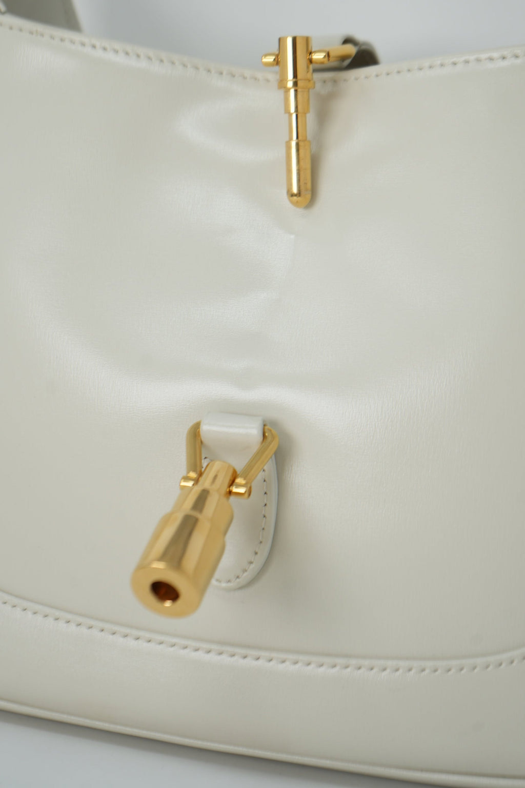 Gucci Jackie 1961 White Small Leather Shoulder Bag