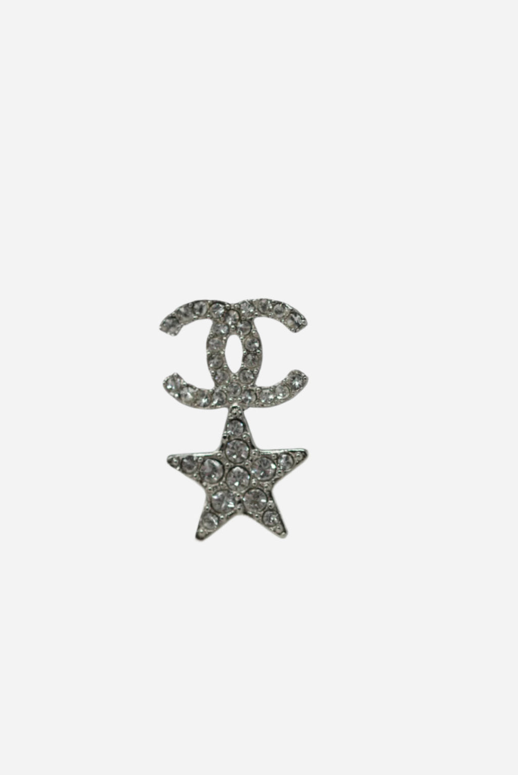 Pre-Owned Chanel 2020 CC Logo Star Rhinestone Earrings