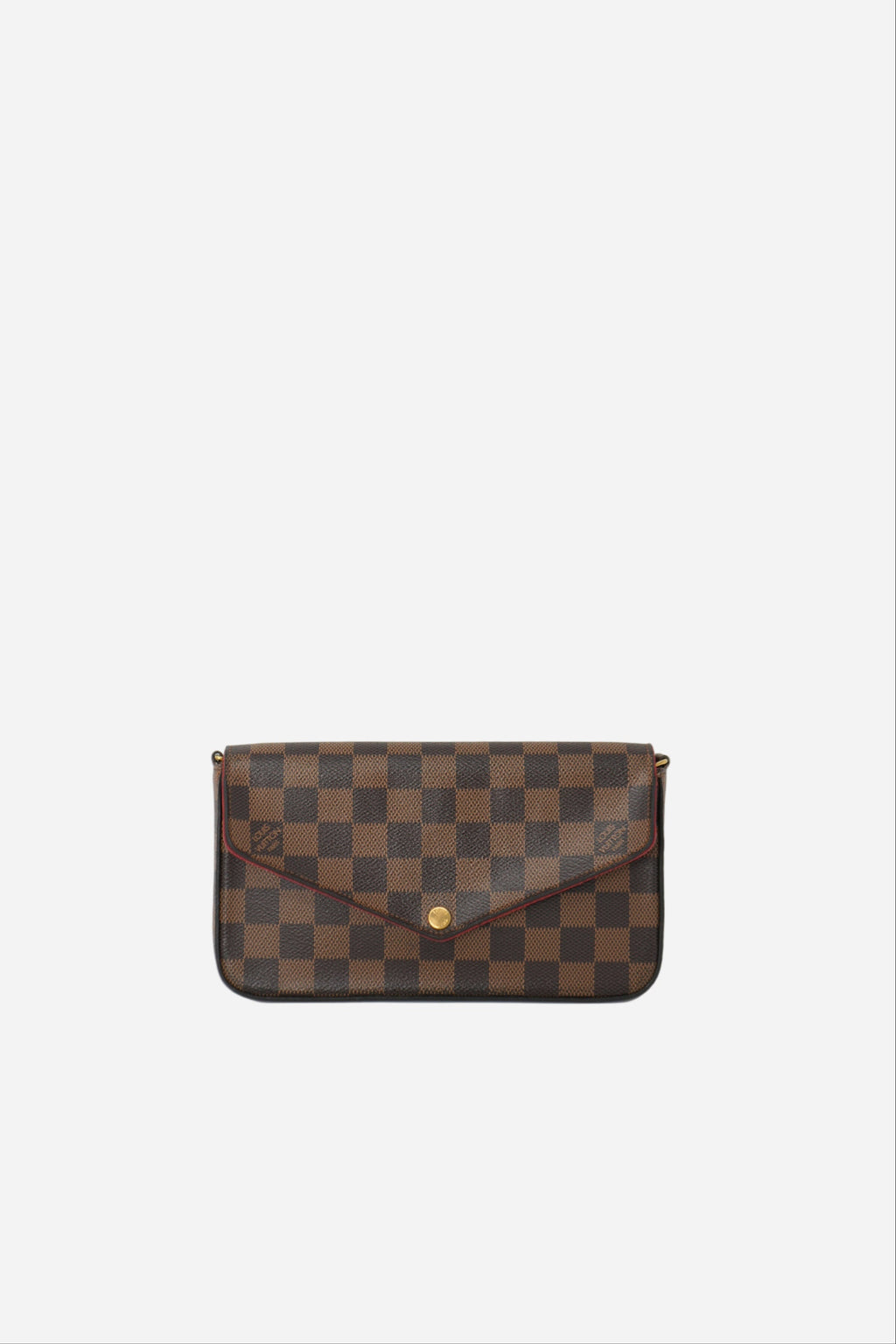 Louis Vuitton 2018 Brown/Red Damier Ebene Canvas Félicie Pochette