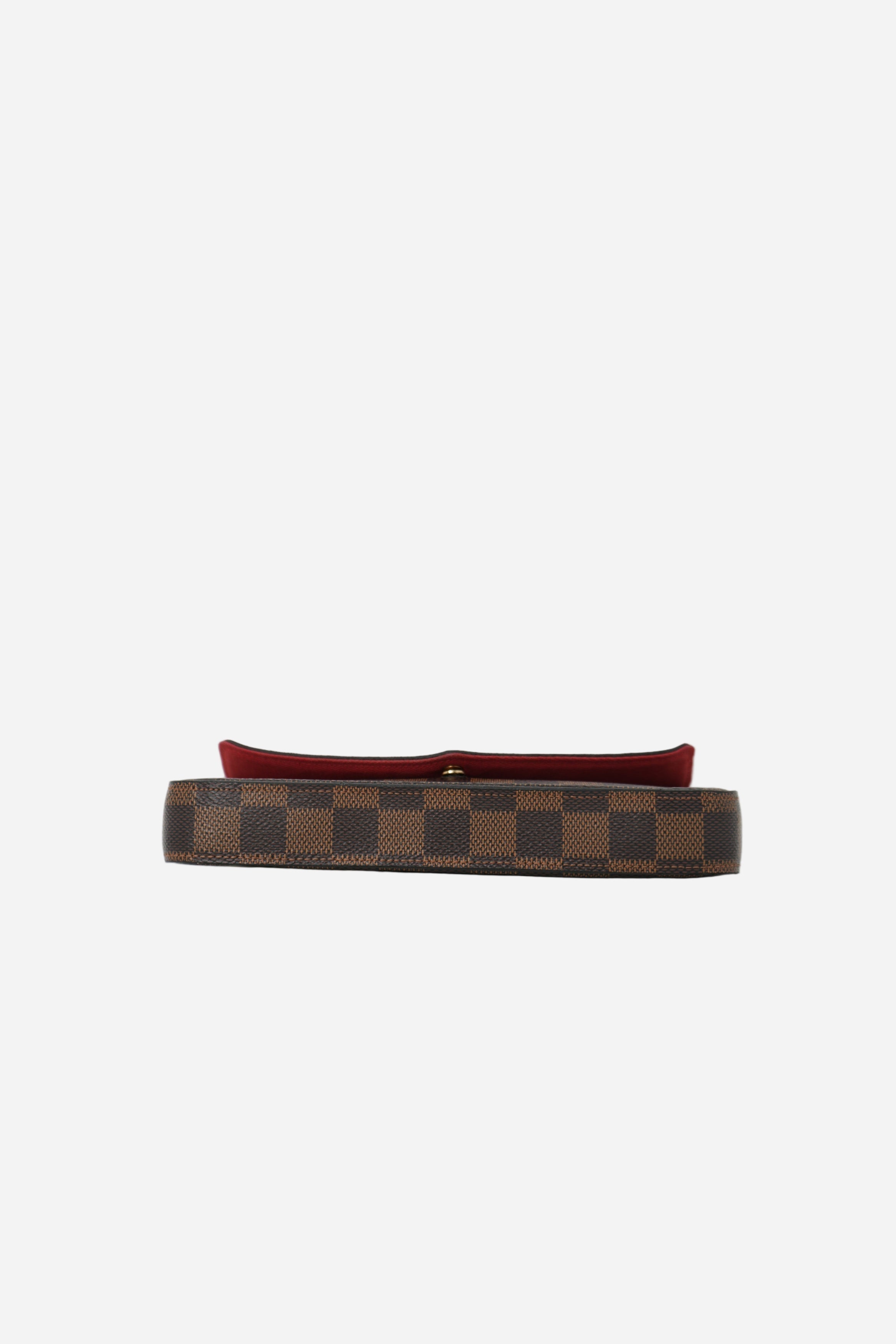 Louis Vuitton 2018 Brown/Red Damier Ebene Canvas Félicie Pochette