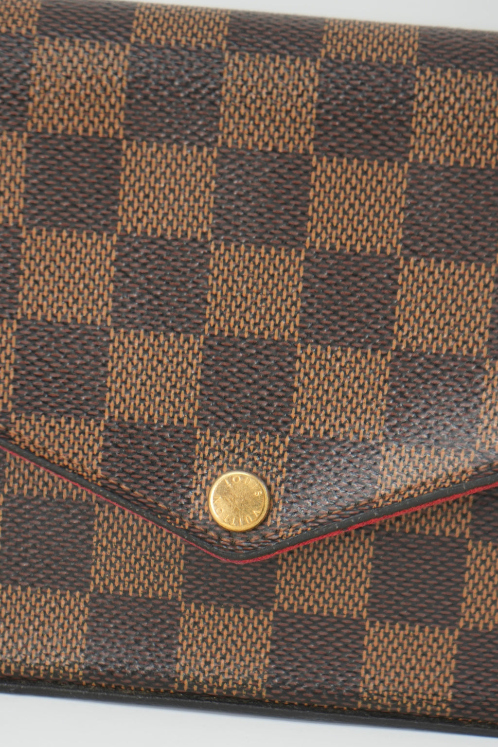 Louis Vuitton 2018 Brown/Red Damier Ebene Canvas Félicie Pochette