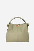 Fendi Vitello Seta Medium Peekaboo X-Lite Mandorlo Bag