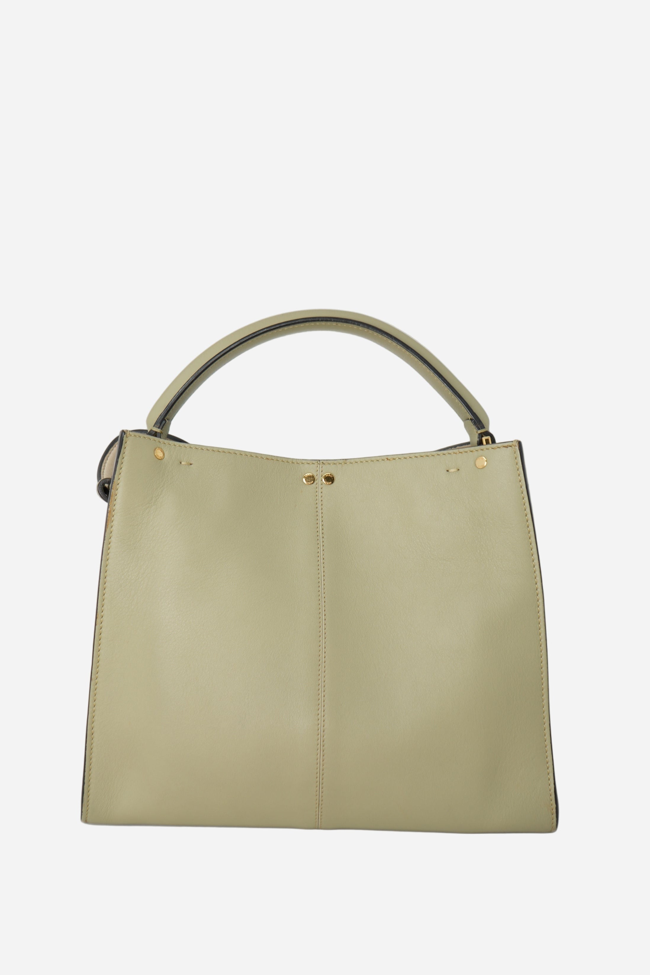 Fendi Vitello Seta Medium Peekaboo X-Lite Mandorlo Bag