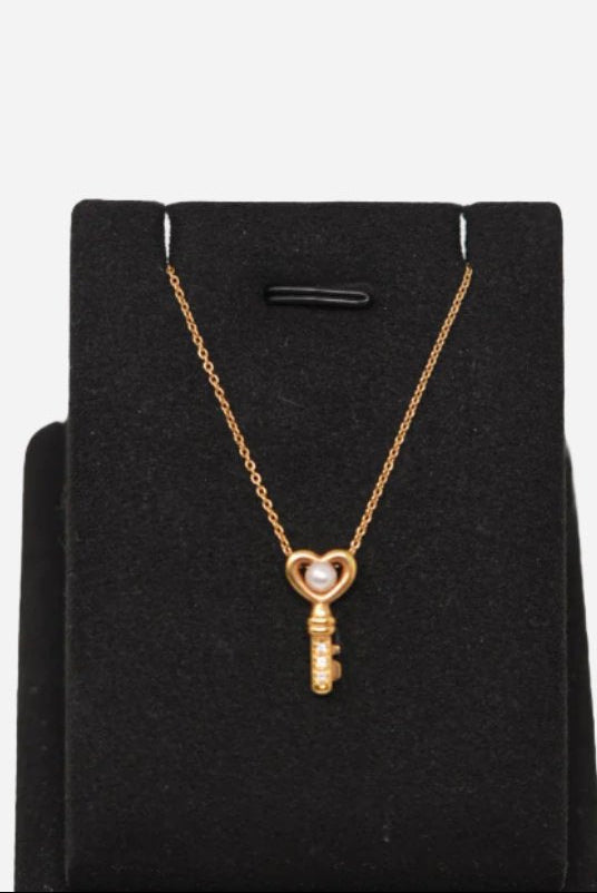 Tasaki Pearl&Diamond Key Necklace