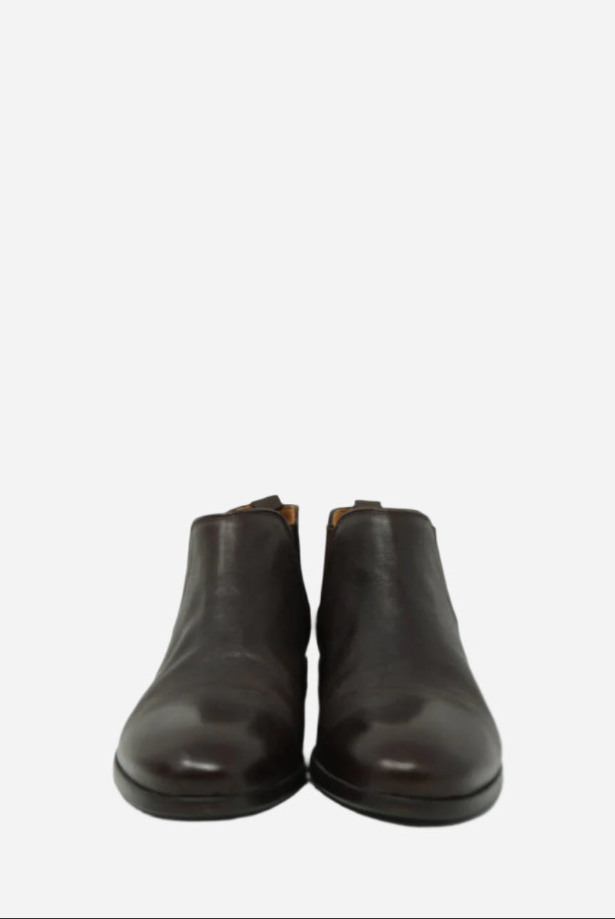 Heschung Brown Leather Ankle Boots Size 36